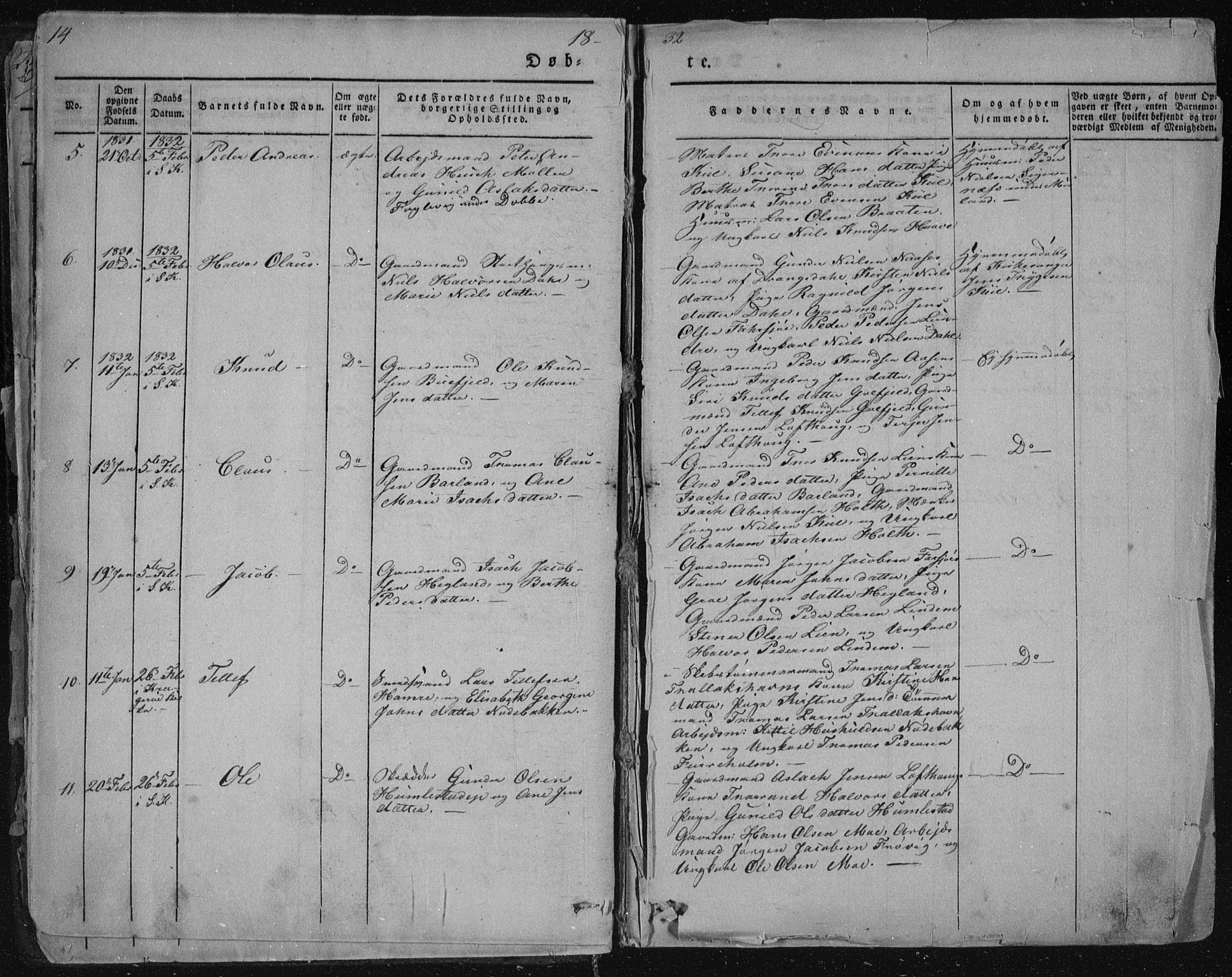 Sannidal kirkebøker, AV/SAKO-A-296/F/Fa/L0006: Parish register (official) no. 6, 1831-1847, p. 14