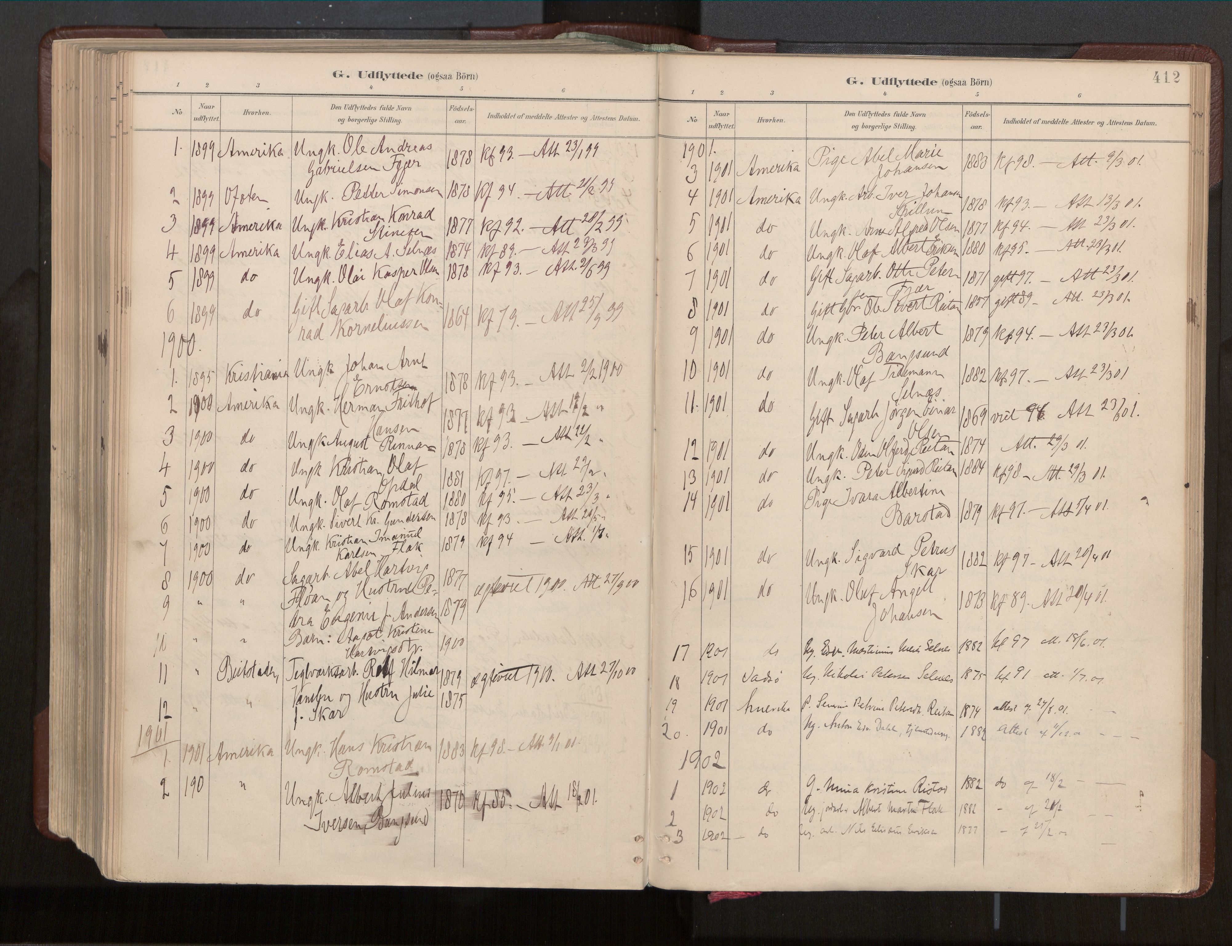 Ministerialprotokoller, klokkerbøker og fødselsregistre - Nord-Trøndelag, SAT/A-1458/770/L0589: Parish register (official) no. 770A03, 1887-1929, p. 412