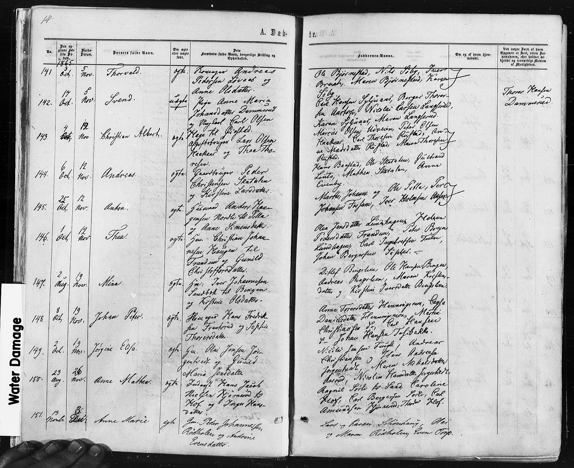 Trøgstad prestekontor Kirkebøker, AV/SAO-A-10925/F/Fa/L0009: Parish register (official) no. I 9, 1865-1877, p. 14