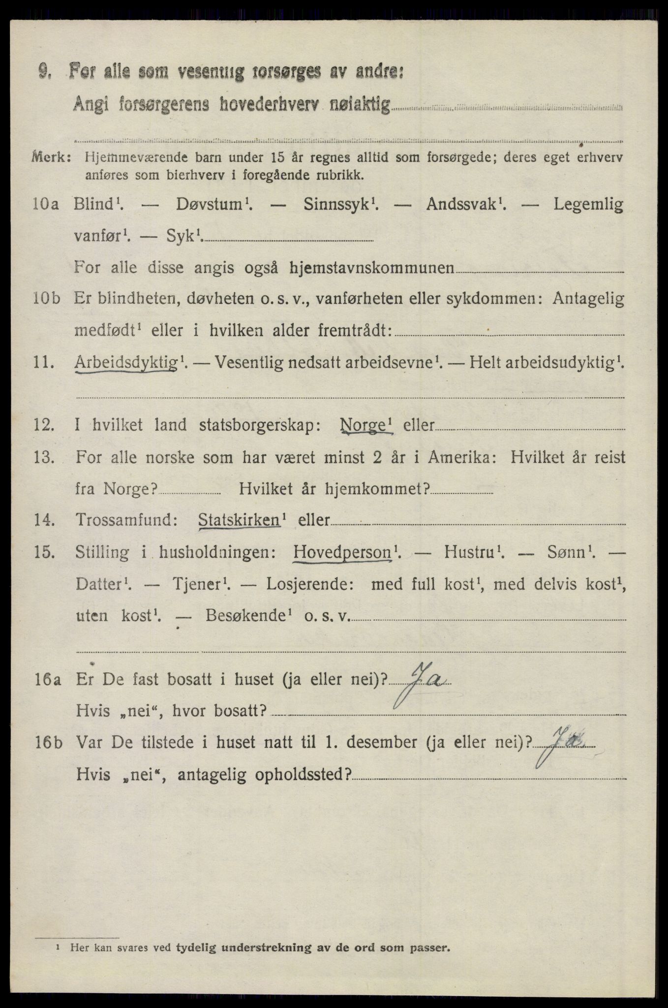 SAO, 1920 census for Feiring, 1920, p. 427