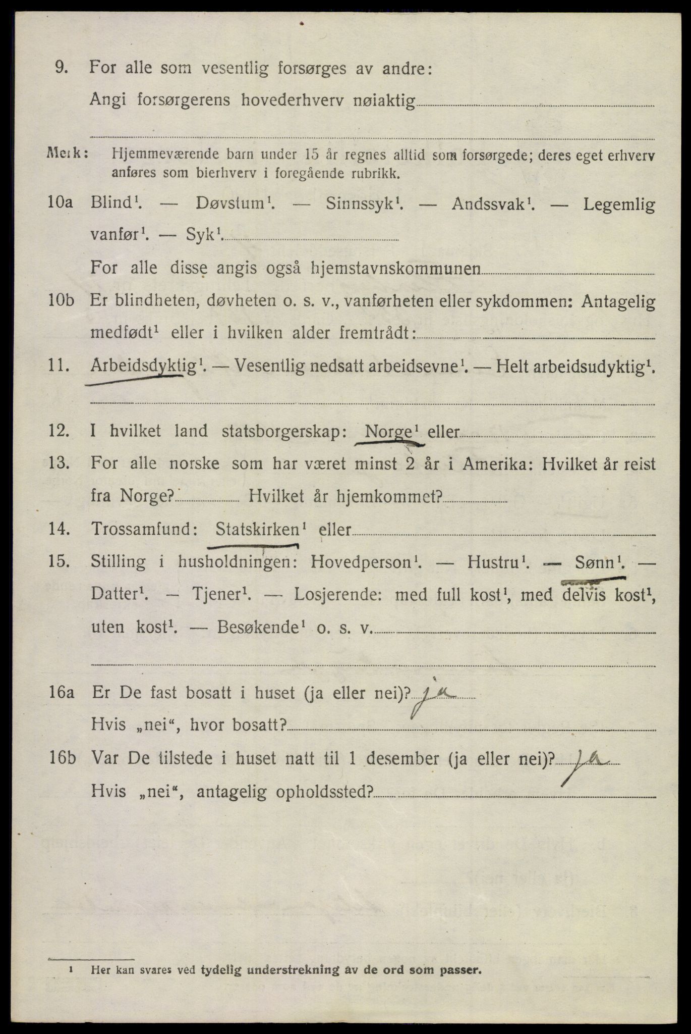 SAKO, 1920 census for Flesberg, 1920, p. 4844