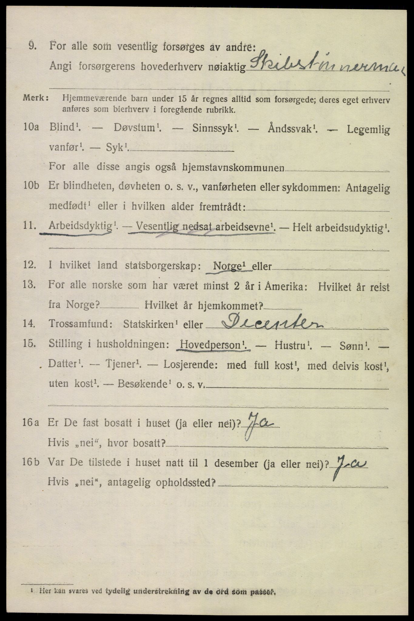 SAK, 1920 census for Hisøy, 1920, p. 2783