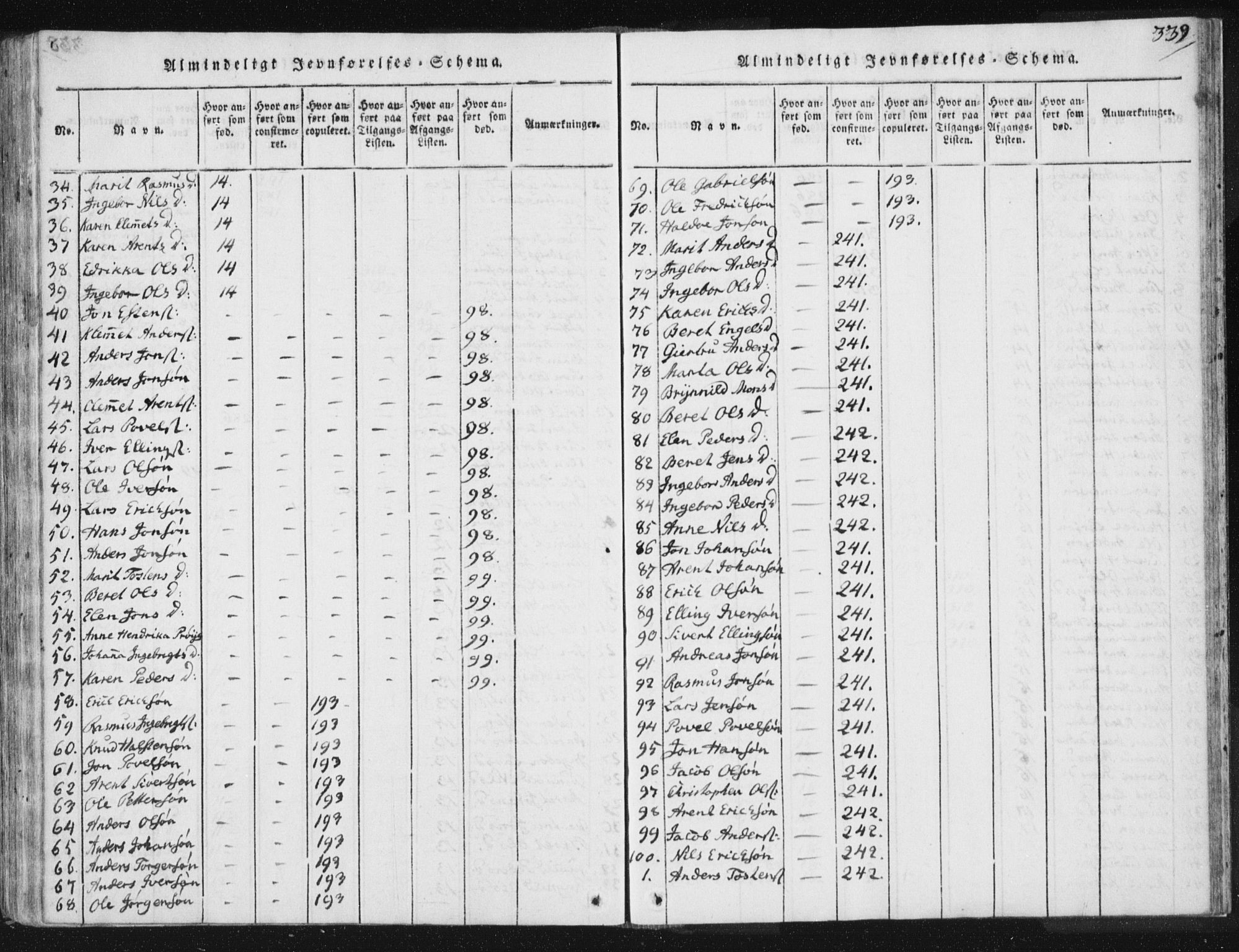 Ministerialprotokoller, klokkerbøker og fødselsregistre - Sør-Trøndelag, SAT/A-1456/665/L0770: Parish register (official) no. 665A05, 1817-1829, p. 339