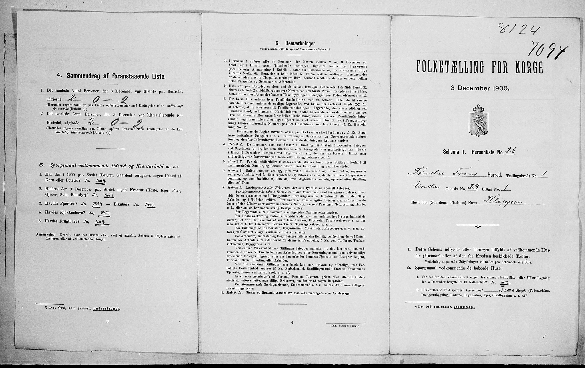 SAH, 1900 census for Sør-Fron, 1900, p. 36