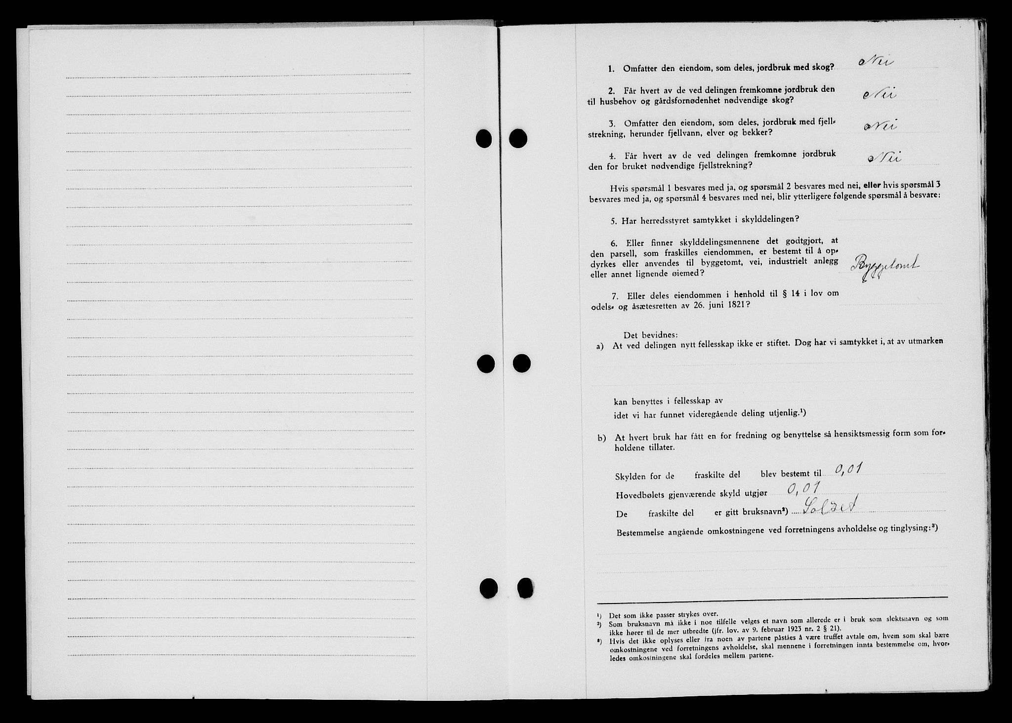 Flekkefjord sorenskriveri, AV/SAK-1221-0001/G/Gb/Gba/L0058: Mortgage book no. A-6, 1942-1944, Diary no: : 854/1942