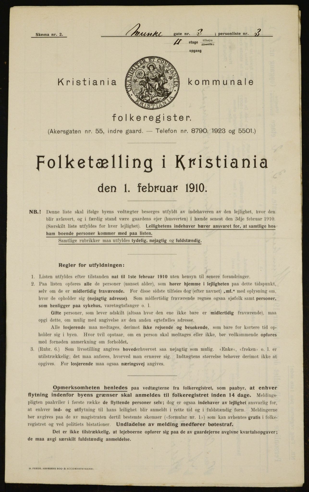 OBA, Municipal Census 1910 for Kristiania, 1910, p. 65645