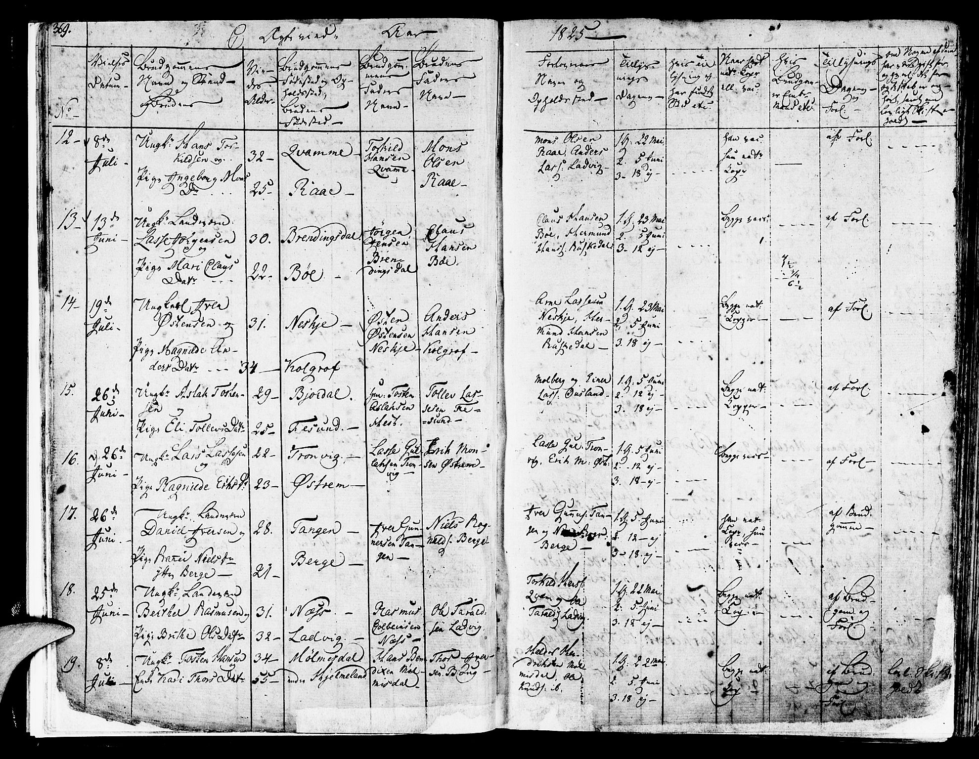 Lavik sokneprestembete, SAB/A-80901: Parish register (official) no. A 2II, 1821-1842, p. 369