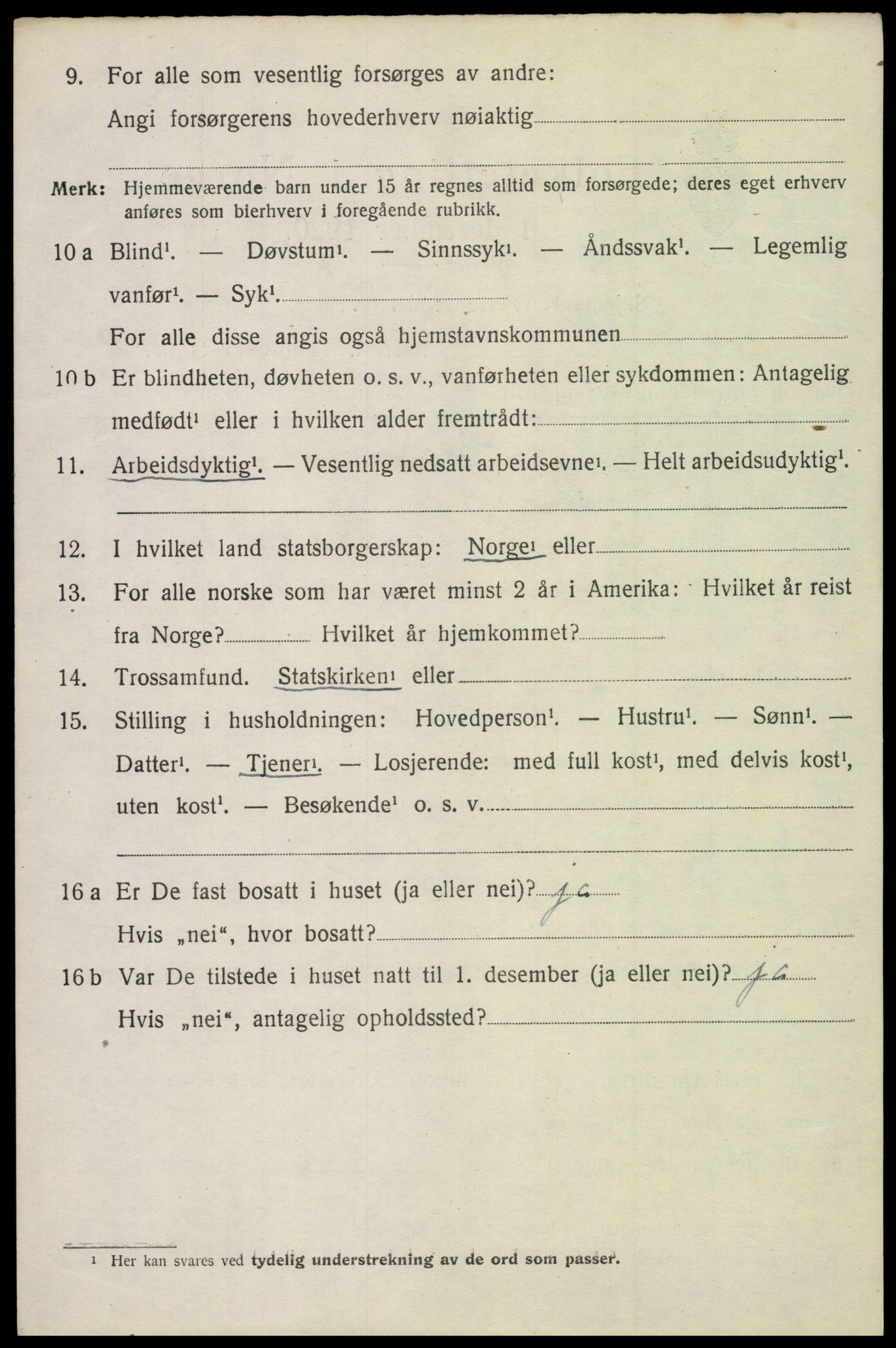 SAH, 1920 census for Romedal, 1920, p. 3148