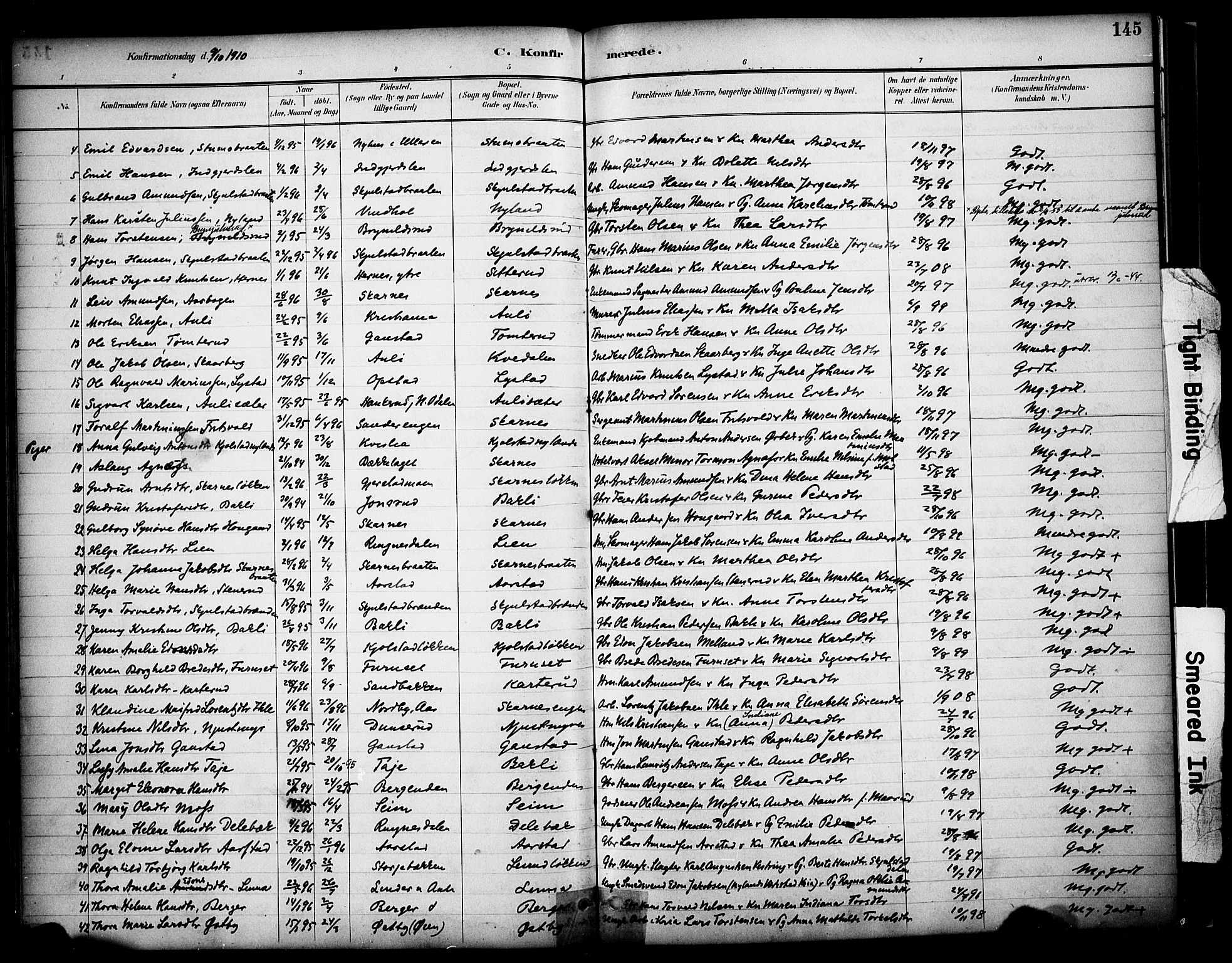 Sør-Odal prestekontor, AV/SAH-PREST-030/H/Ha/Haa/L0009: Parish register (official) no. 9, 1886-1926, p. 145