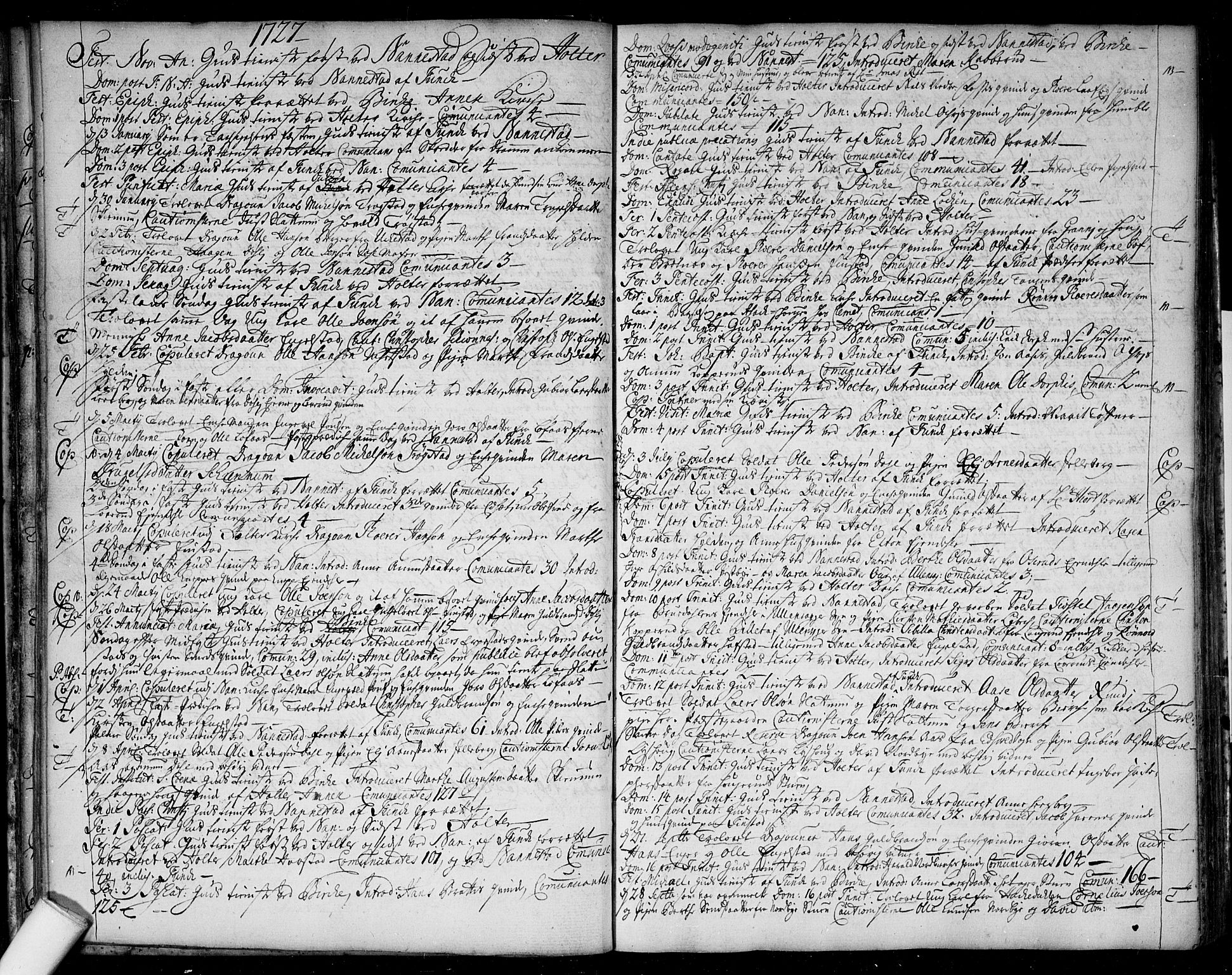 Nannestad prestekontor Kirkebøker, SAO/A-10414a/F/Fa/L0004: Parish register (official) no. I 4, 1716-1753