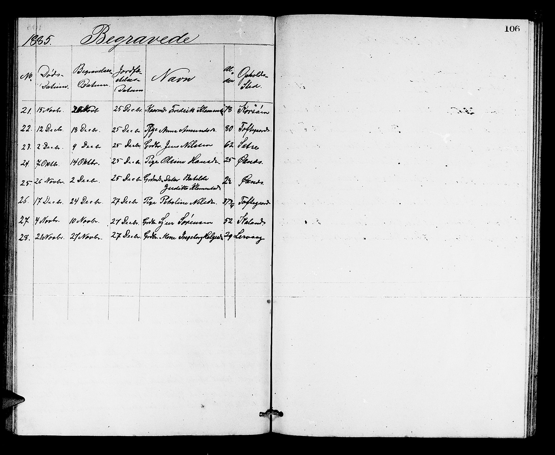 Lindås Sokneprestembete, AV/SAB-A-76701/H/Hab/Habc/L0002: Parish register (copy) no. C 2, 1868-1885, p. 106