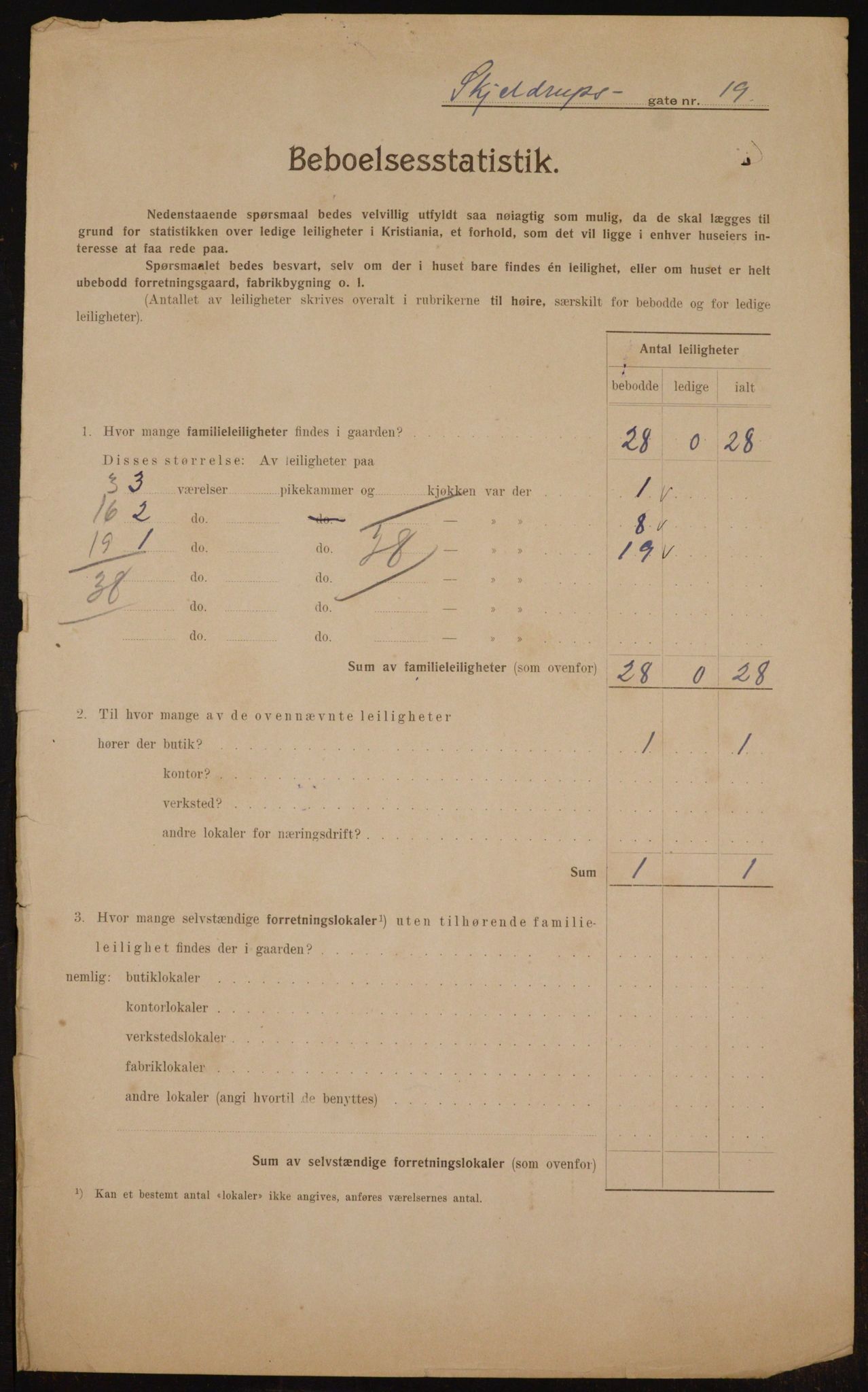 OBA, Municipal Census 1910 for Kristiania, 1910, p. 91710