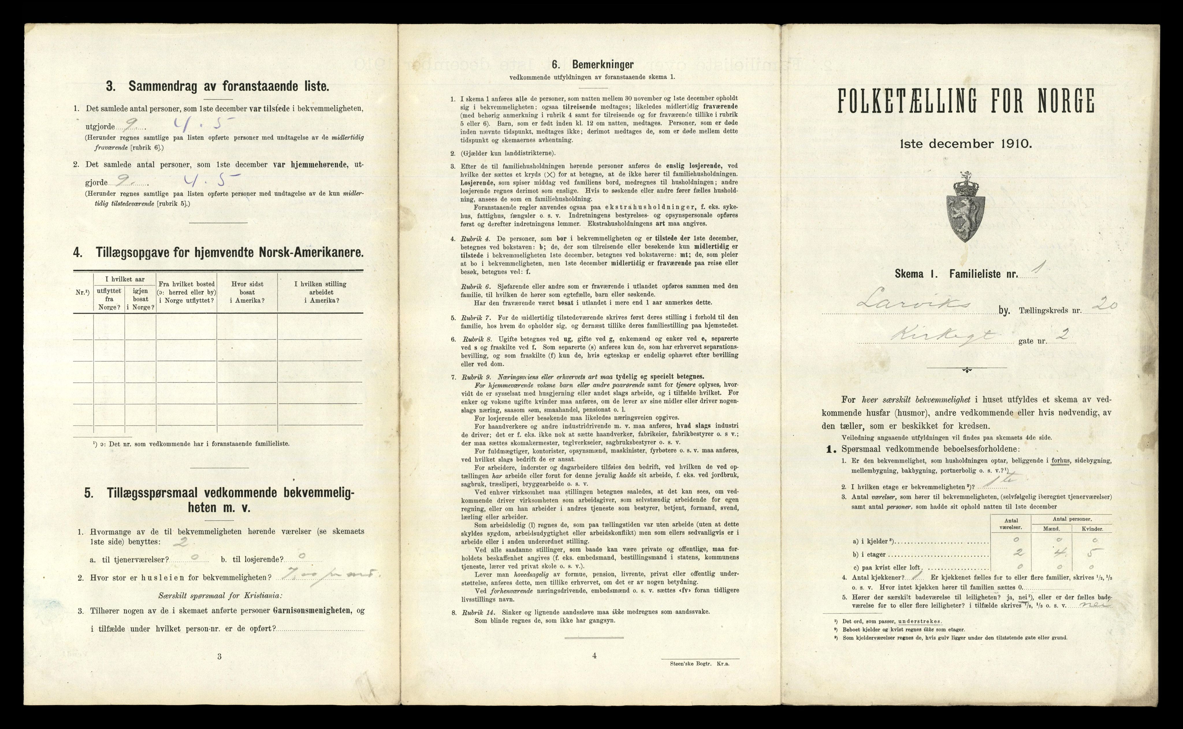 RA, 1910 census for Larvik, 1910, p. 6321