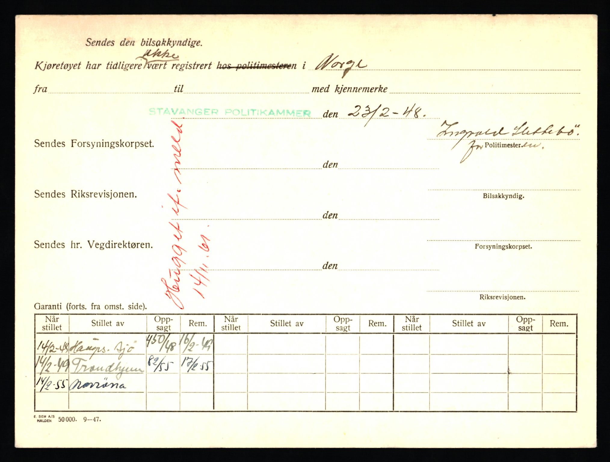 Stavanger trafikkstasjon, AV/SAST-A-101942/0/F/L0009: L-3000 - L-3349, 1930-1971, p. 106