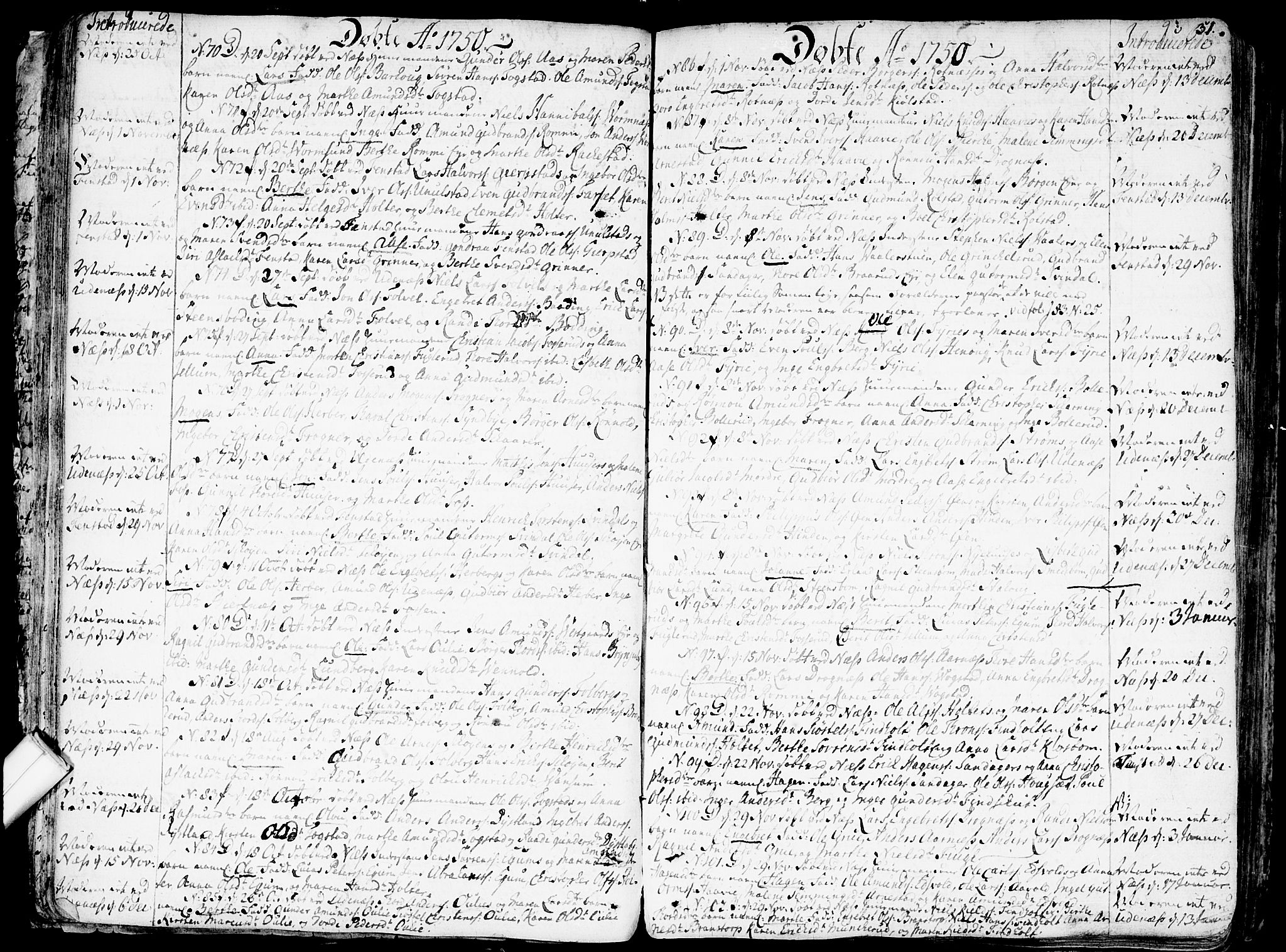 Nes prestekontor Kirkebøker, AV/SAO-A-10410/F/Fa/L0003: Parish register (official) no. I 3, 1734-1781, p. 51