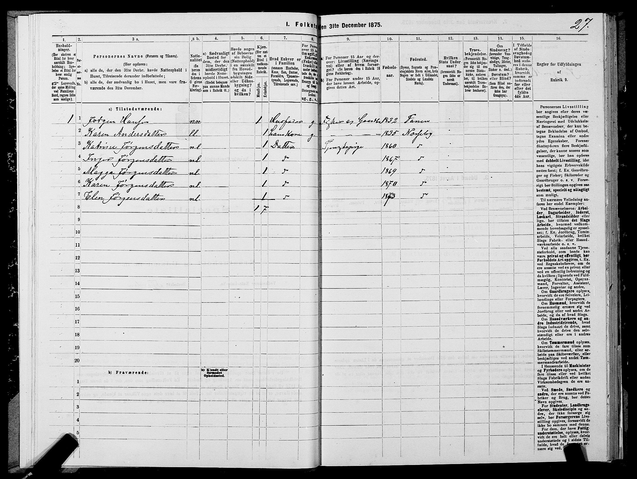 SATØ, 1875 census for 2027P Nesseby, 1875, p. 2027