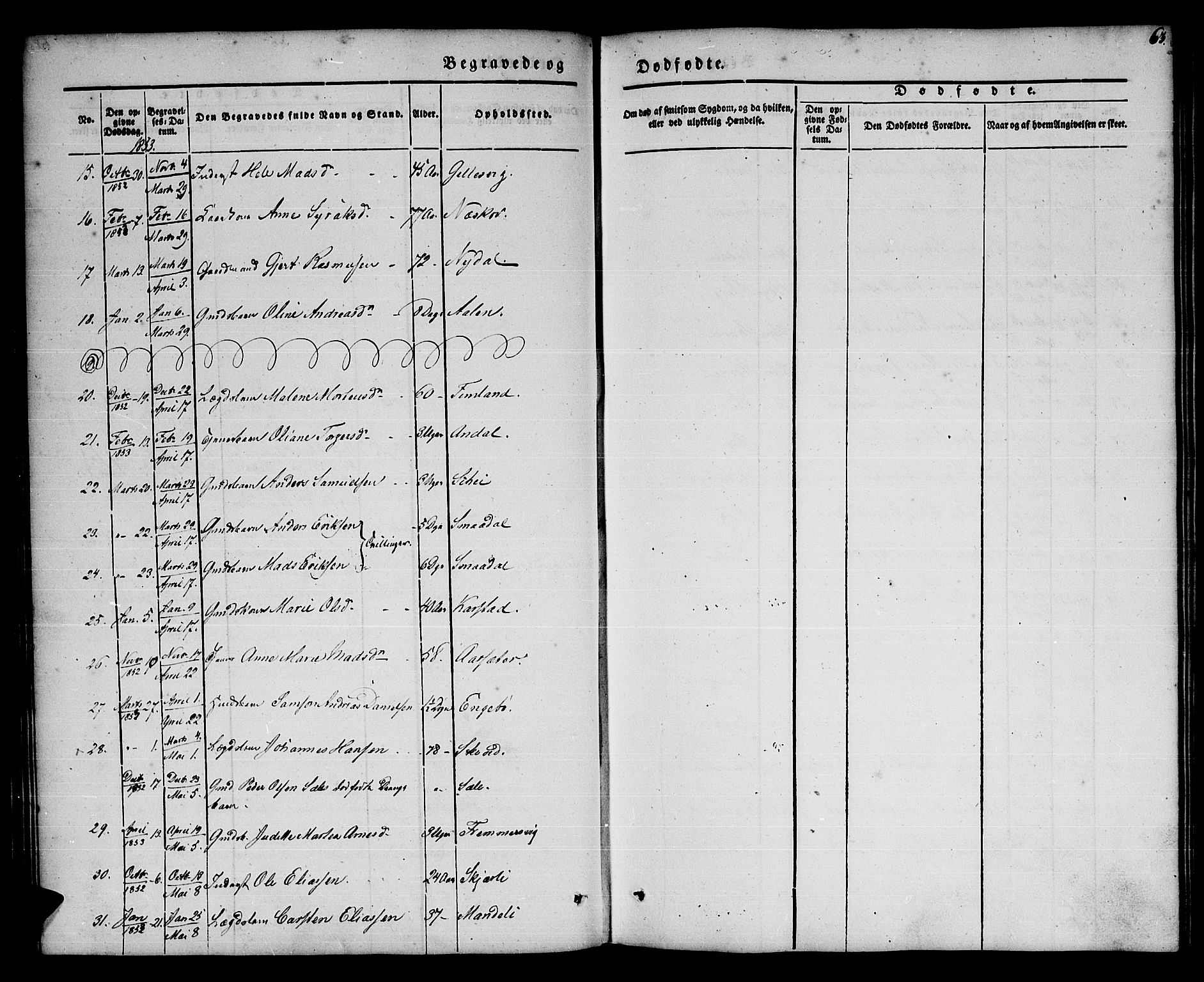 Førde sokneprestembete, AV/SAB-A-79901/H/Haa/Haaa/L0008: Parish register (official) no. A 8, 1843-1860, p. 63