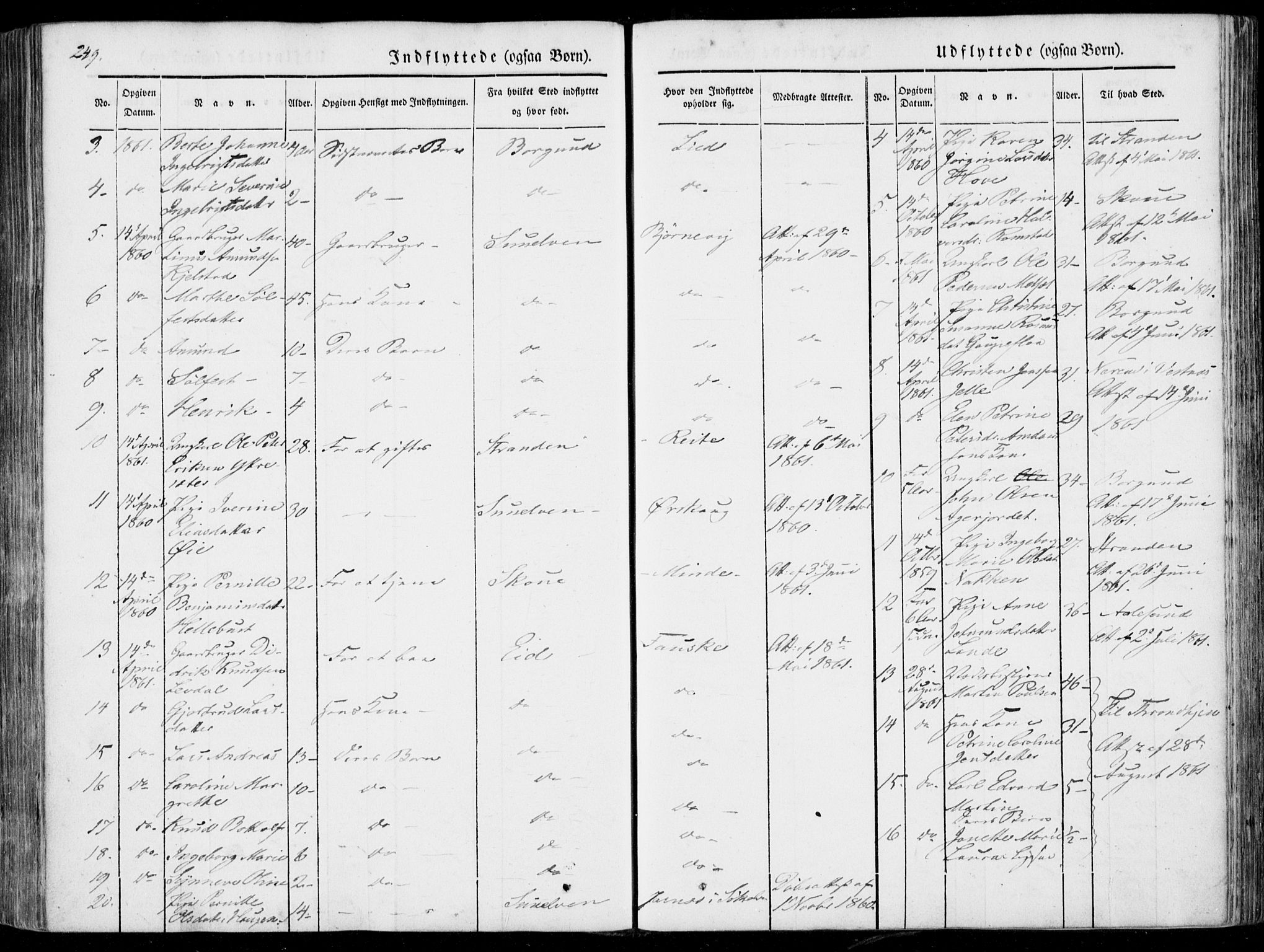 Ministerialprotokoller, klokkerbøker og fødselsregistre - Møre og Romsdal, AV/SAT-A-1454/522/L0313: Parish register (official) no. 522A08, 1852-1862, p. 249