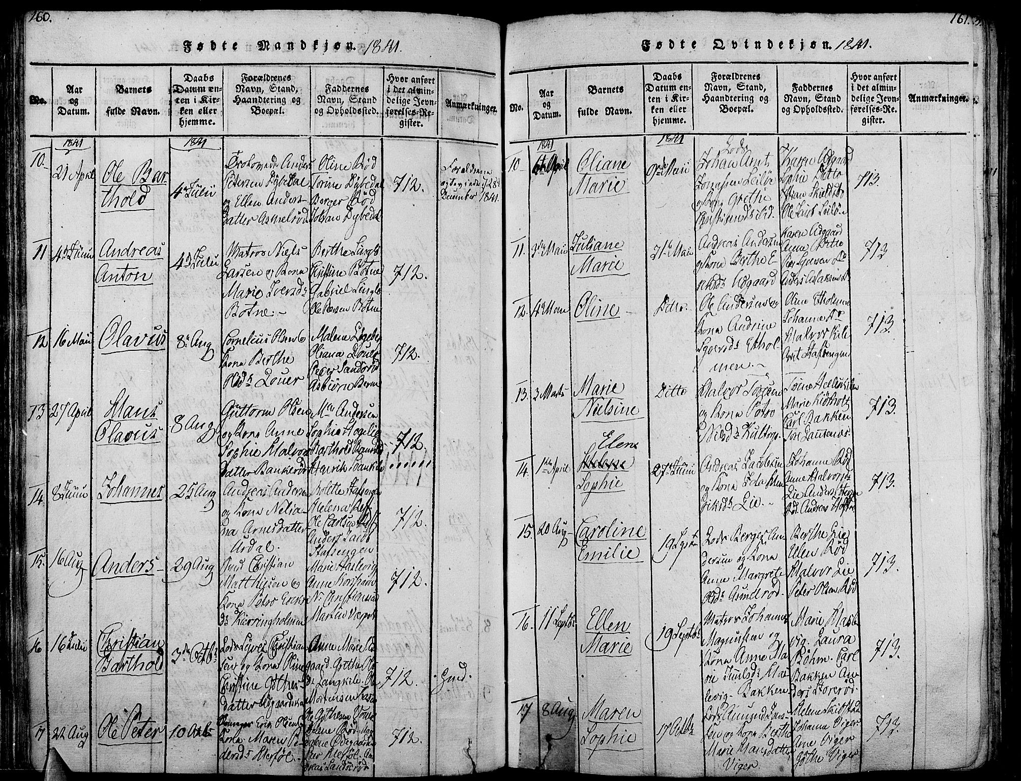 Hvaler prestekontor Kirkebøker, SAO/A-2001/F/Fa/L0005: Parish register (official) no. I 5, 1816-1845, p. 160-161