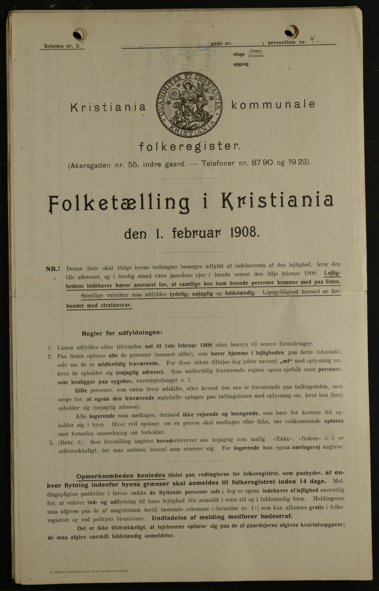 OBA, Municipal Census 1908 for Kristiania, 1908, p. 79275