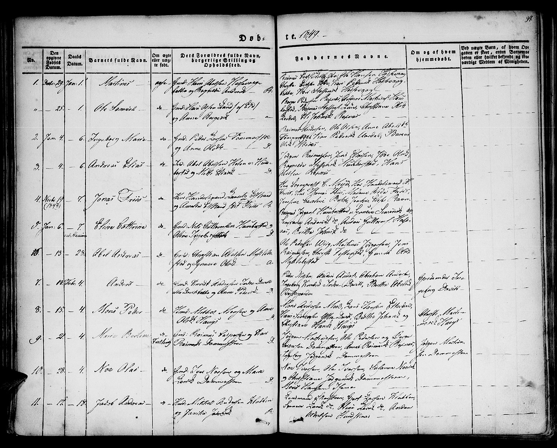 Davik sokneprestembete, AV/SAB-A-79701/H/Haa/Haaa/L0004: Parish register (official) no. A 4, 1830-1849, p. 97