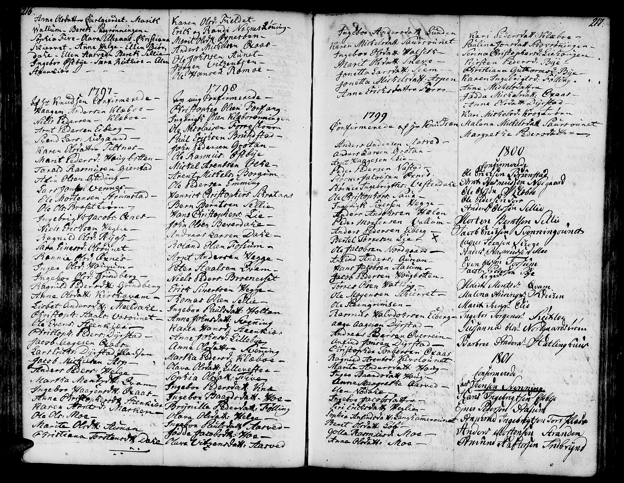 Ministerialprotokoller, klokkerbøker og fødselsregistre - Nord-Trøndelag, SAT/A-1458/746/L0440: Parish register (official) no. 746A02, 1760-1815, p. 216-217