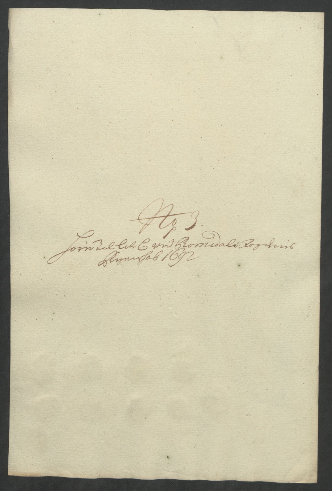 Rentekammeret inntil 1814, Reviderte regnskaper, Fogderegnskap, RA/EA-4092/R55/L3650: Fogderegnskap Romsdal, 1692, p. 86