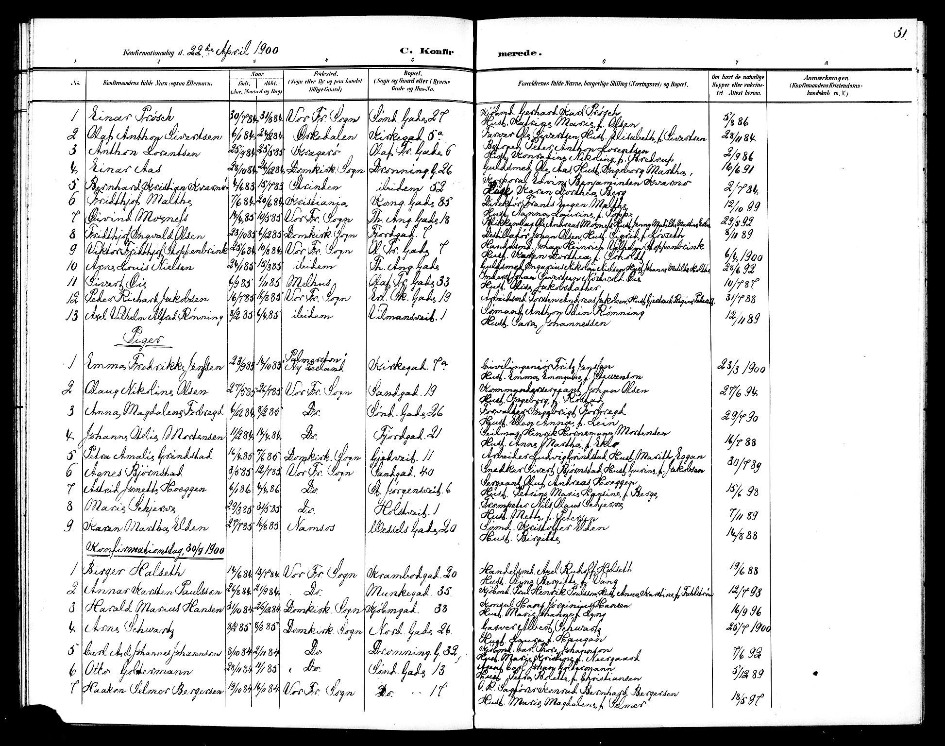 Ministerialprotokoller, klokkerbøker og fødselsregistre - Sør-Trøndelag, SAT/A-1456/602/L0144: Parish register (copy) no. 602C12, 1897-1905, p. 31