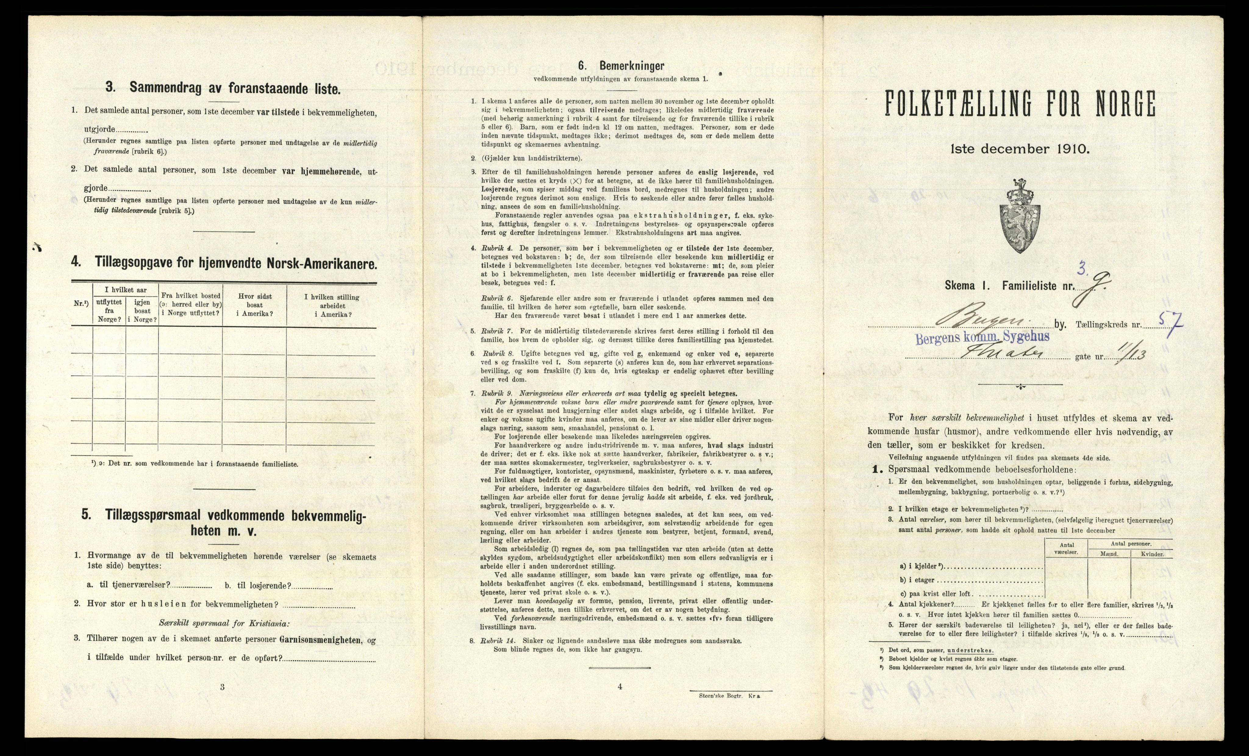 RA, 1910 census for Bergen, 1910, p. 20077