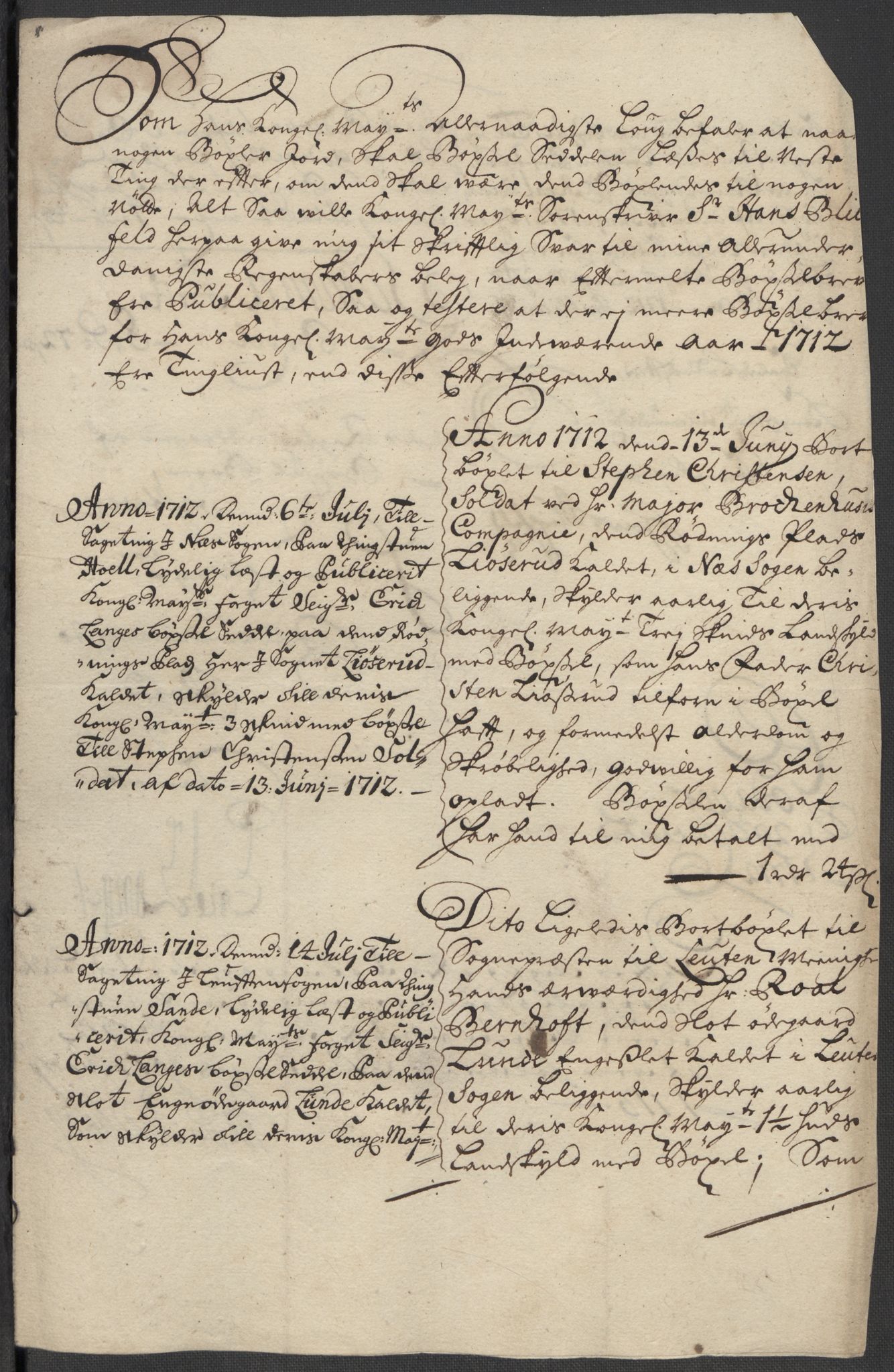 Rentekammeret inntil 1814, Reviderte regnskaper, Fogderegnskap, AV/RA-EA-4092/R16/L1049: Fogderegnskap Hedmark, 1712, p. 171