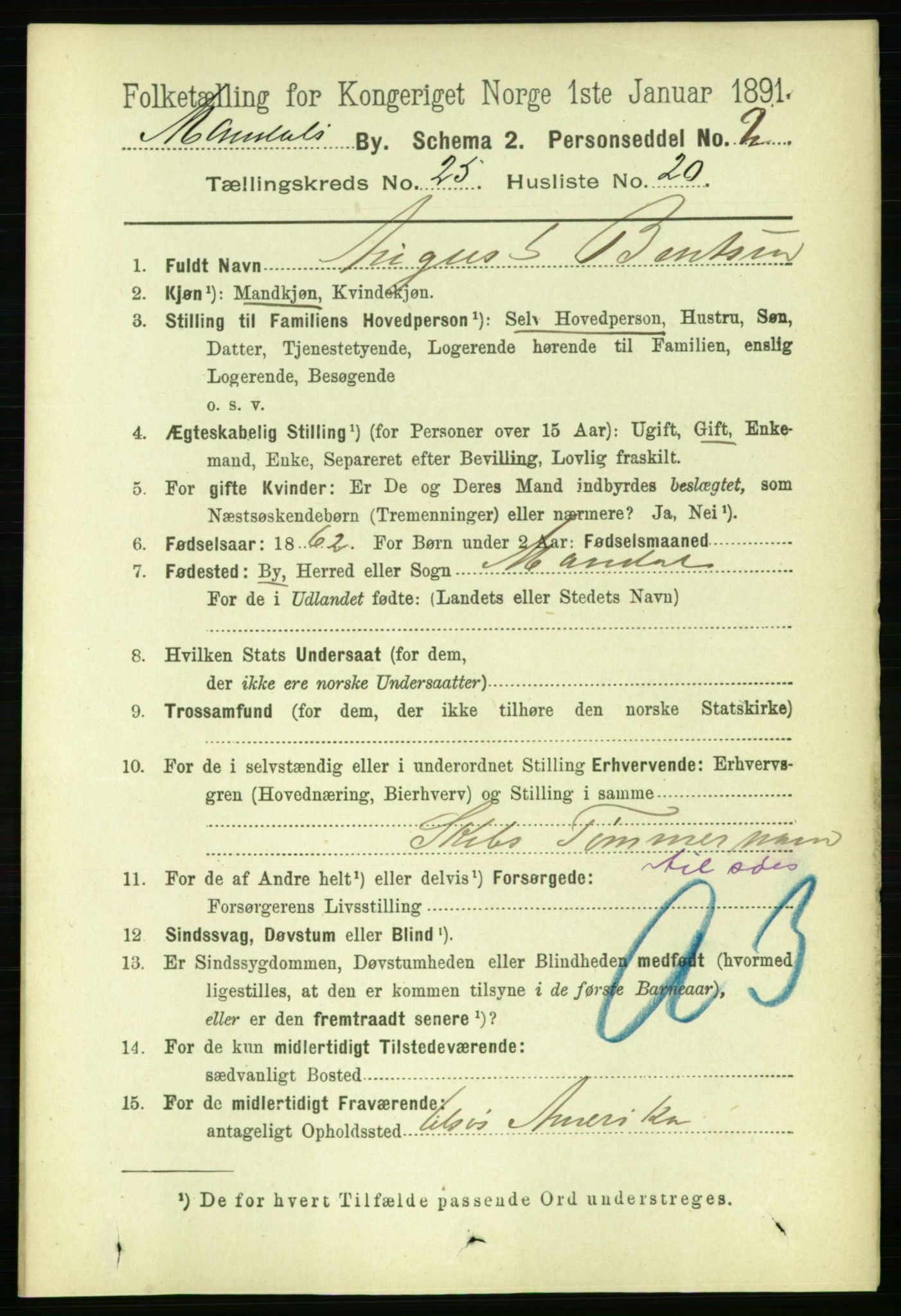 RA, 1891 census for 1002 Mandal, 1891, p. 4743