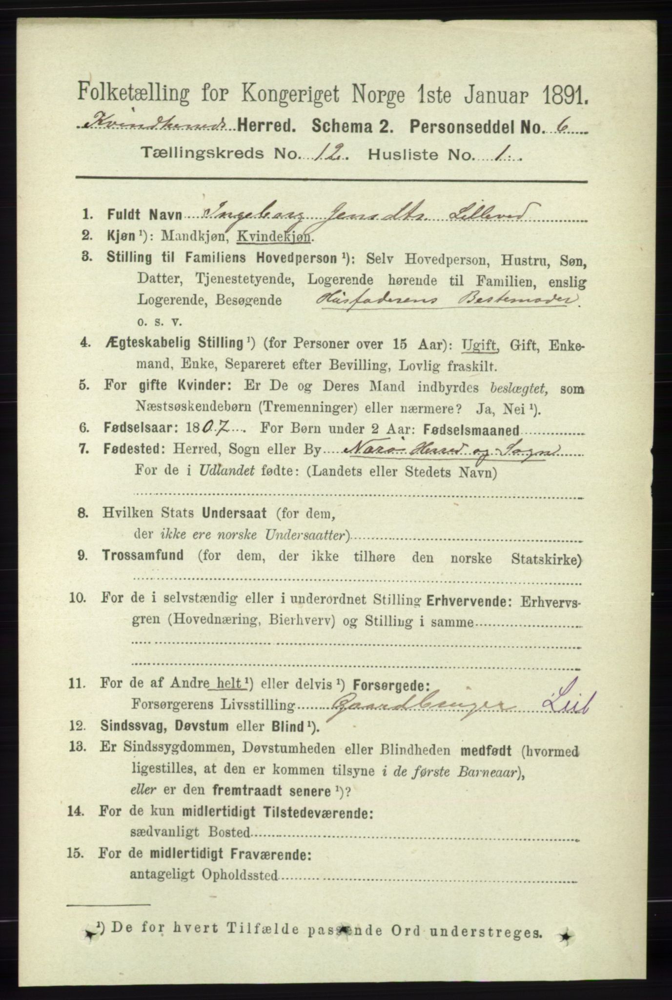 RA, 1891 census for 1224 Kvinnherad, 1891, p. 3970