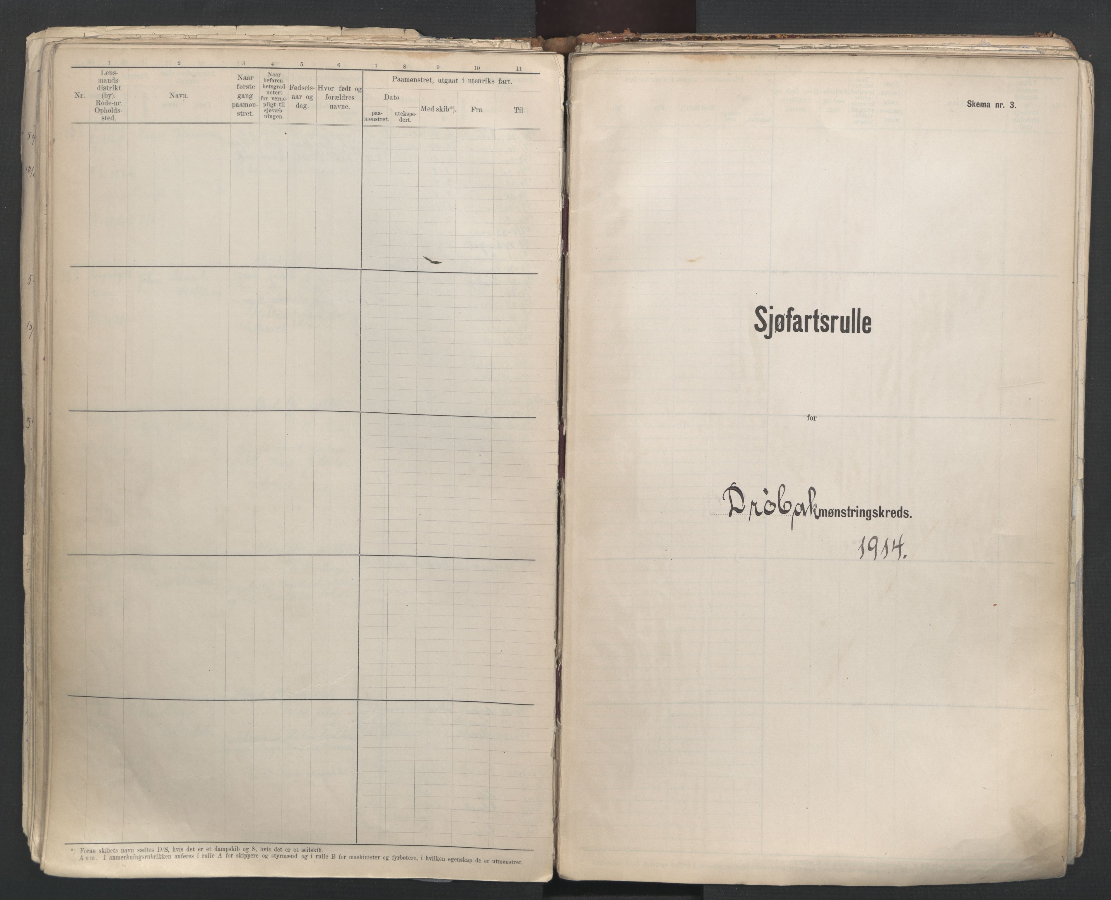 Oslo sjømannskontor, SAO/A-10595/F/Fd/L0007: B-rulle, 1914, p. 112