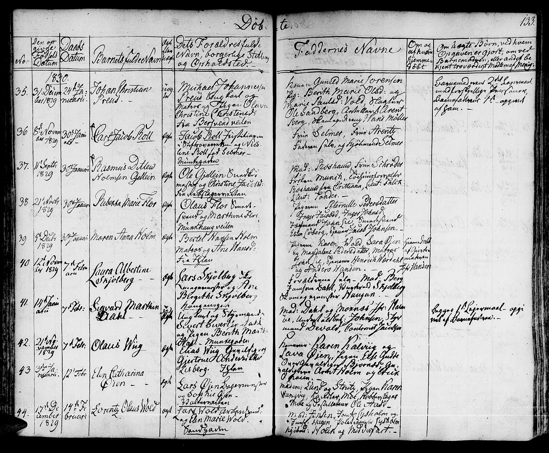 Ministerialprotokoller, klokkerbøker og fødselsregistre - Sør-Trøndelag, SAT/A-1456/601/L0045: Parish register (official) no. 601A13, 1821-1831, p. 133