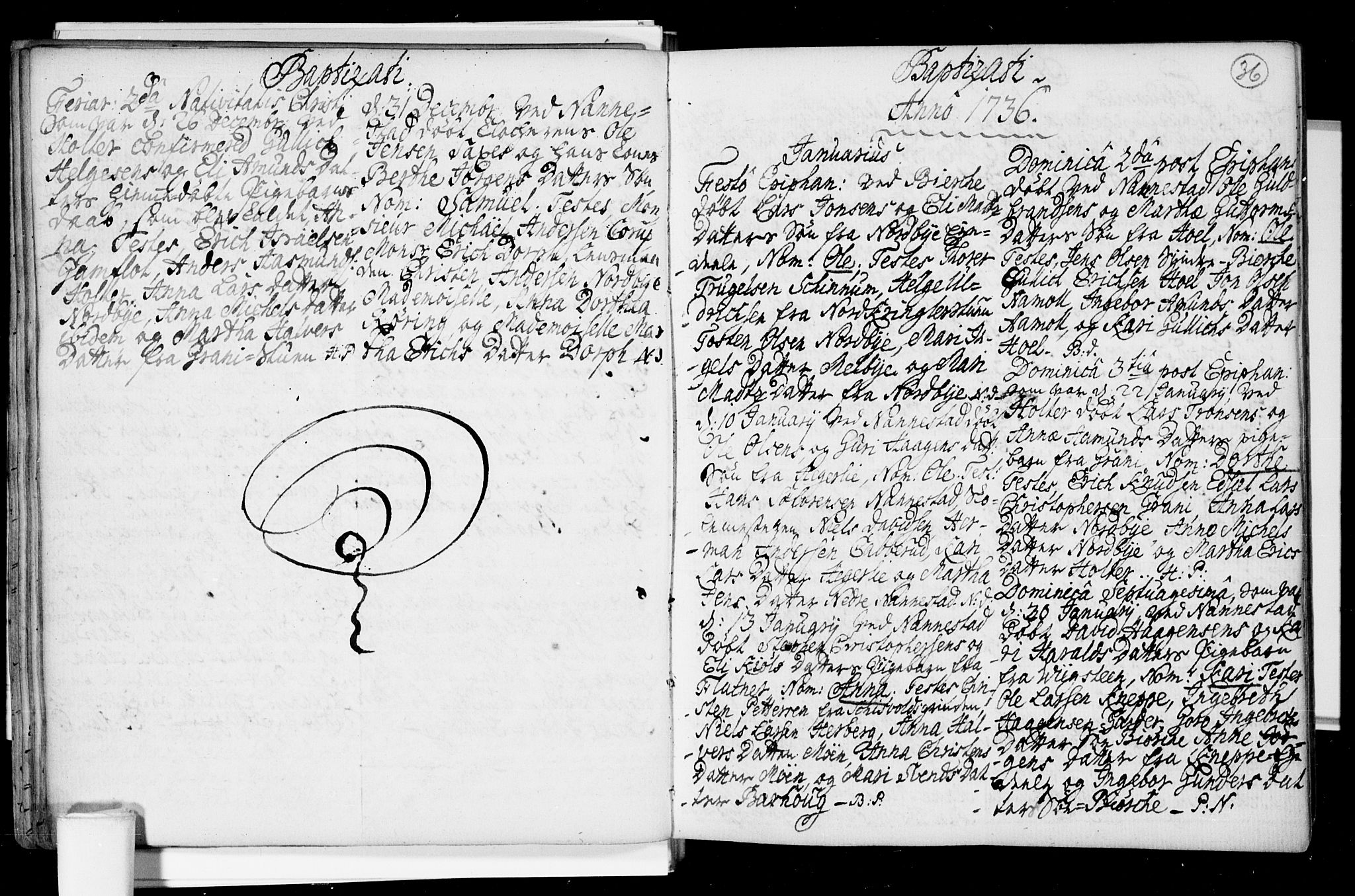 Nannestad prestekontor Kirkebøker, SAO/A-10414a/F/Fa/L0005: Parish register (official) no. I 5, 1729-1738, p. 36