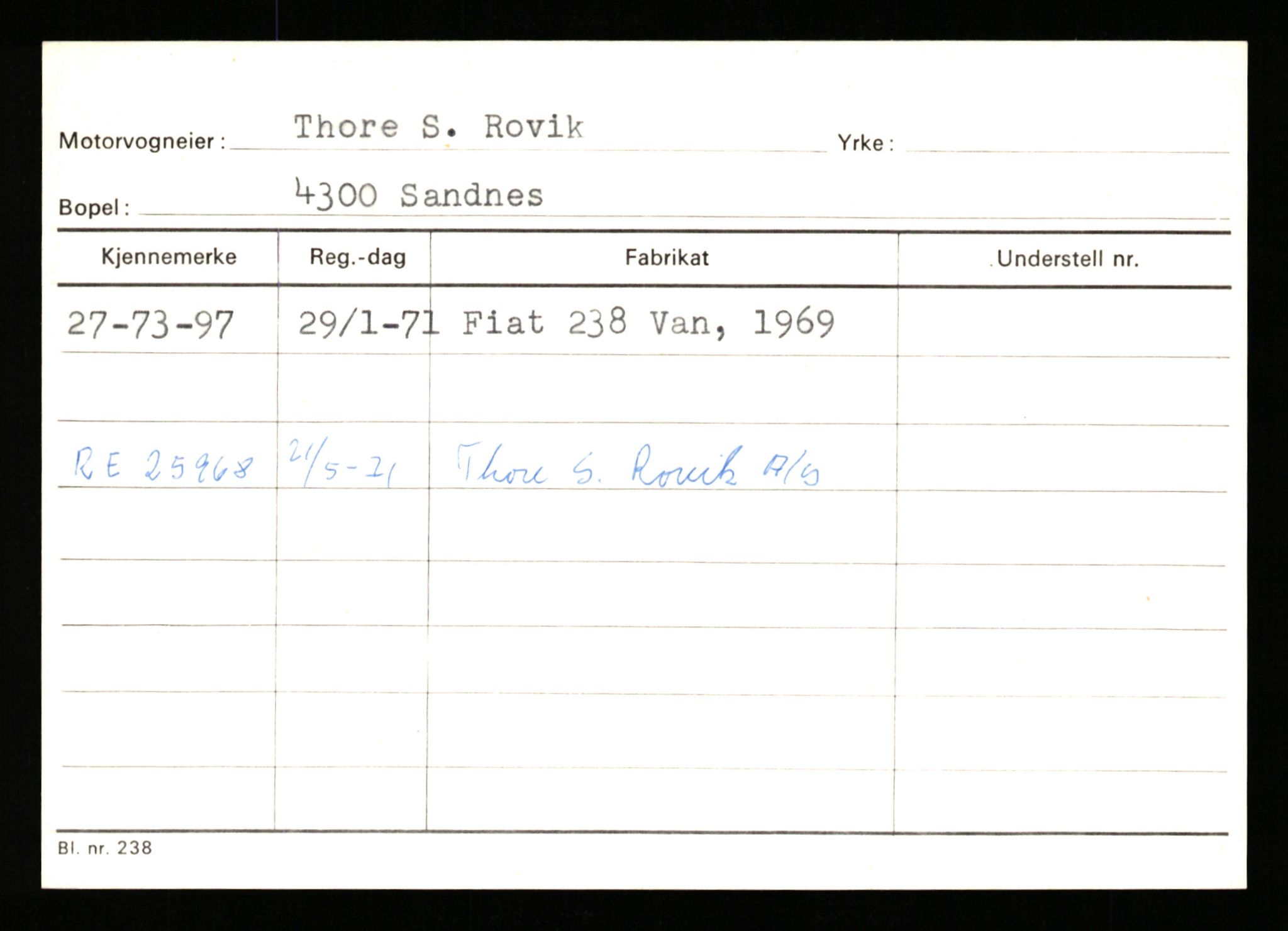 Stavanger trafikkstasjon, AV/SAST-A-101942/0/G/L0011: Registreringsnummer: 240000 - 363477, 1930-1971, p. 1105