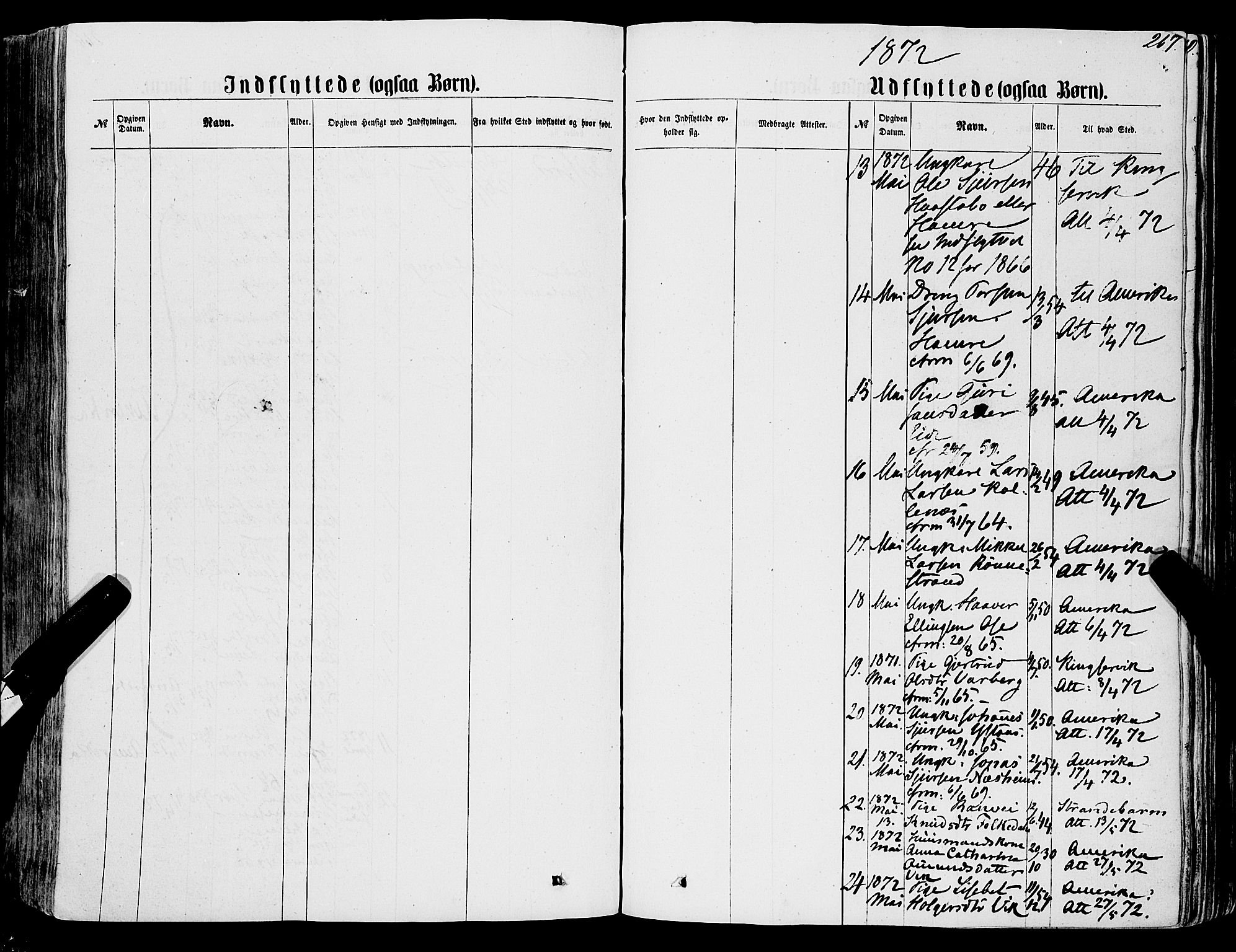 Ulvik sokneprestembete, AV/SAB-A-78801/H/Haa: Parish register (official) no. A 15, 1864-1878, p. 267