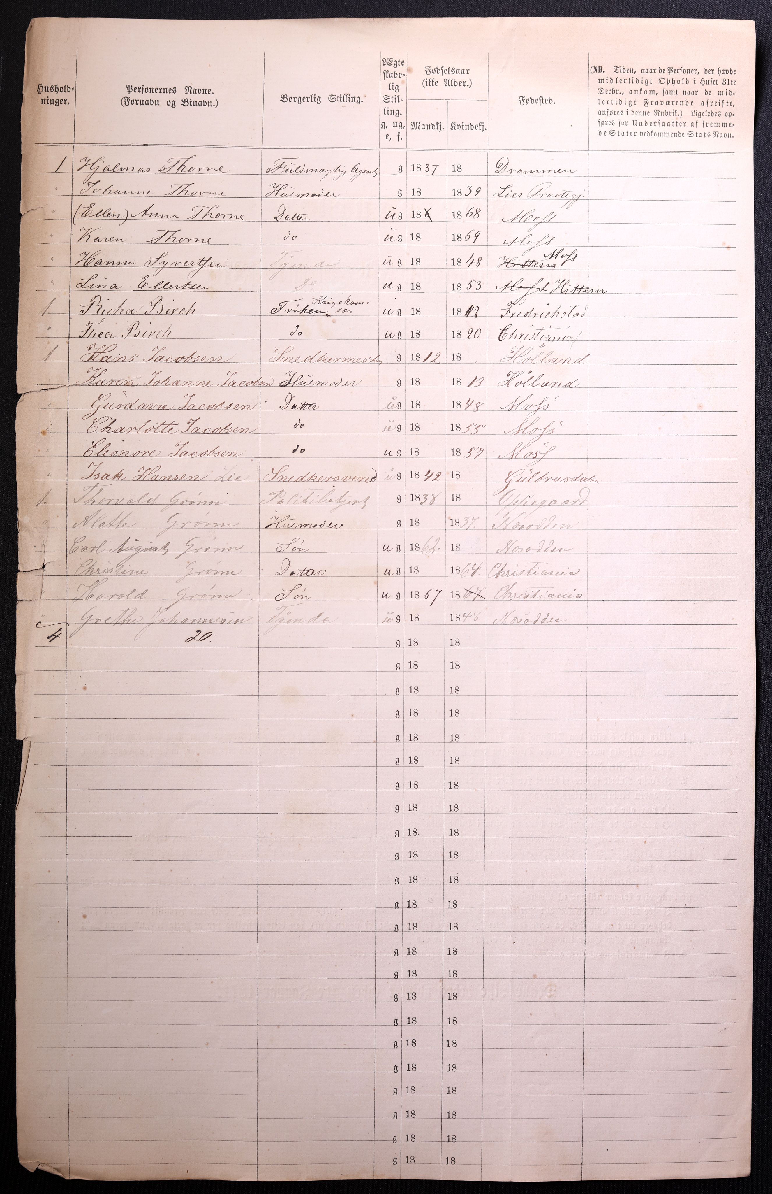 RA, 1870 census for 0104 Moss, 1870, p. 76