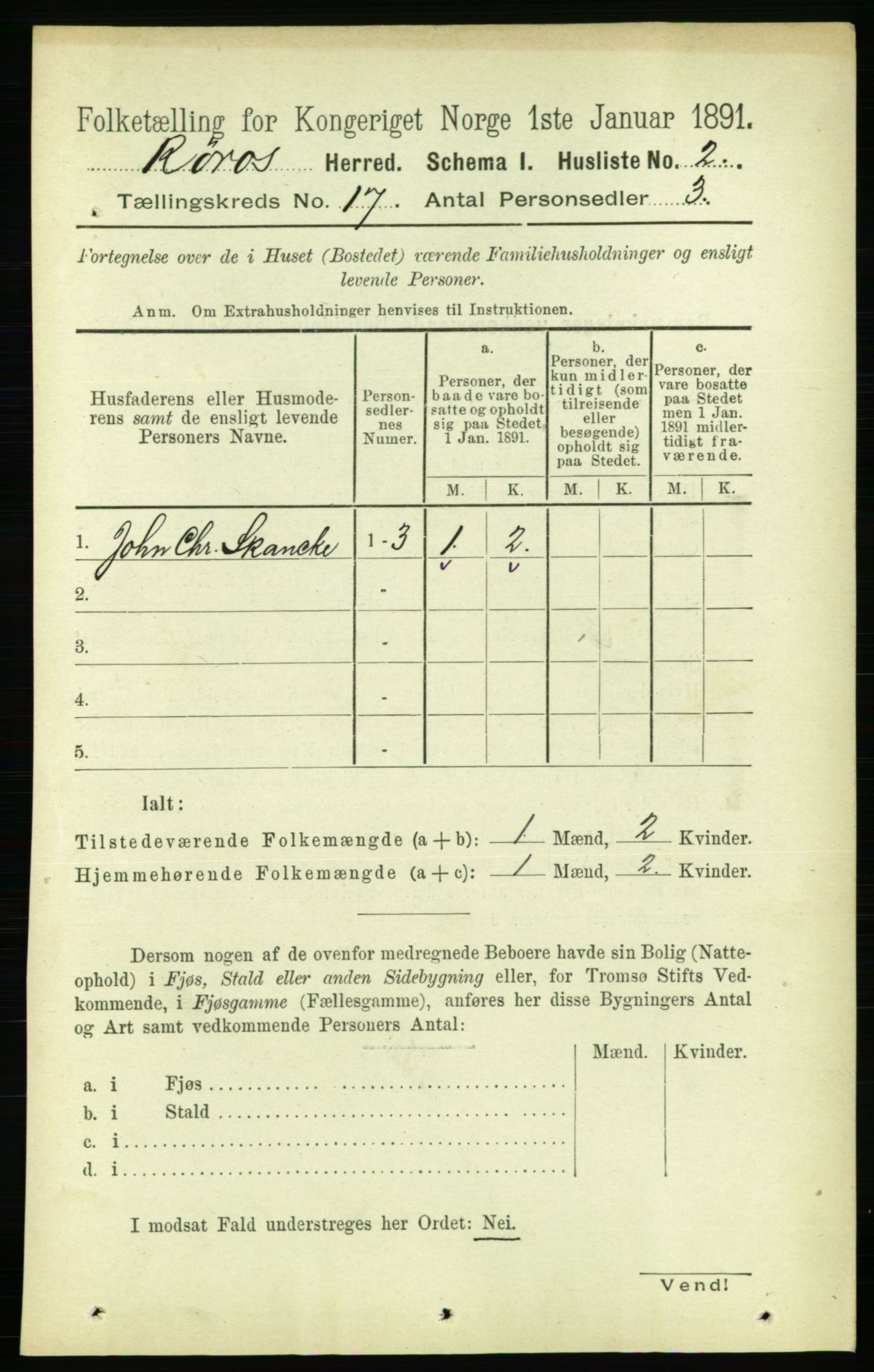 RA, 1891 census for 1640 Røros, 1891, p. 4250