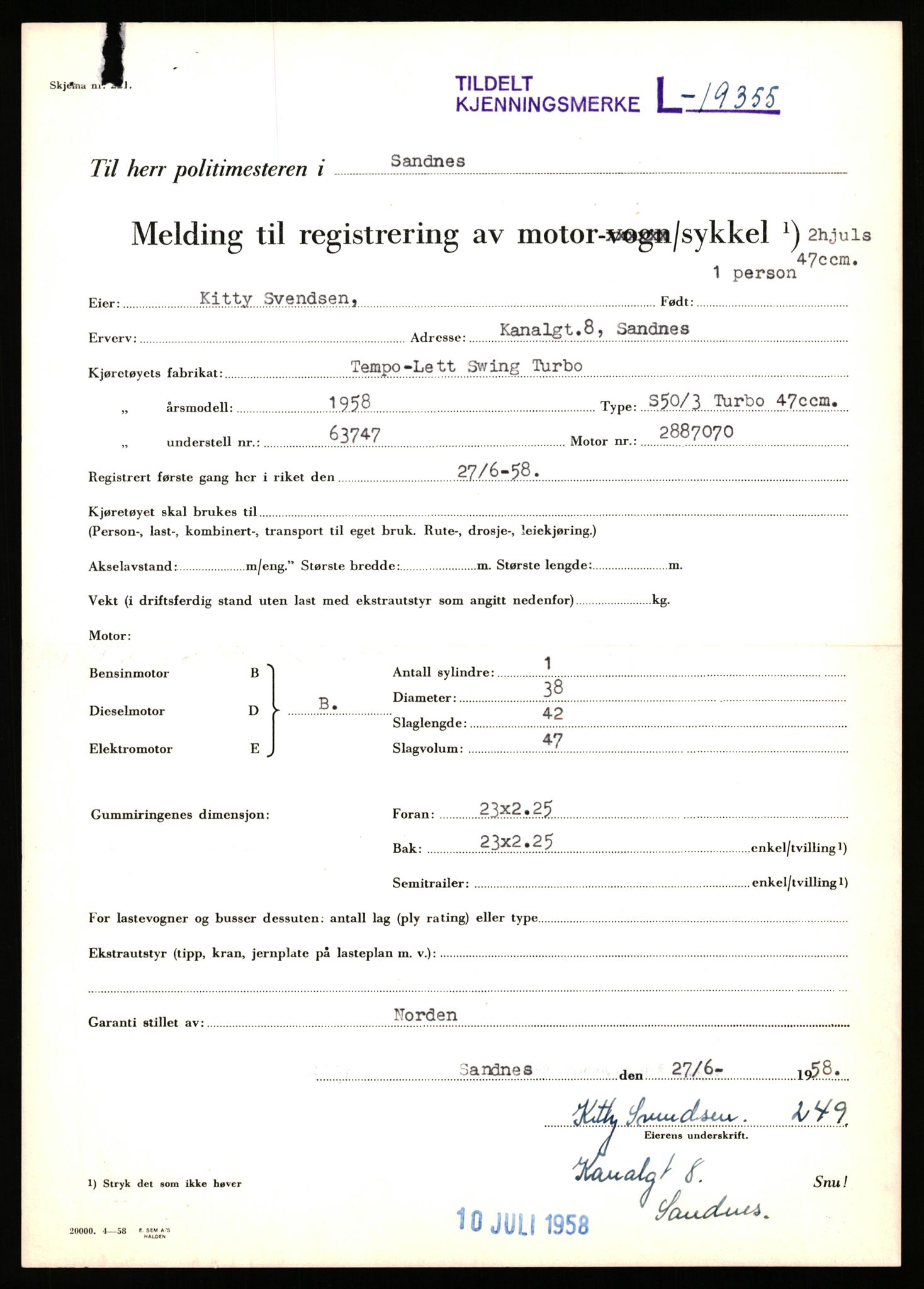 Stavanger trafikkstasjon, AV/SAST-A-101942/0/F/L0035: L-19100 - L-19999, 1930-1971, p. 962