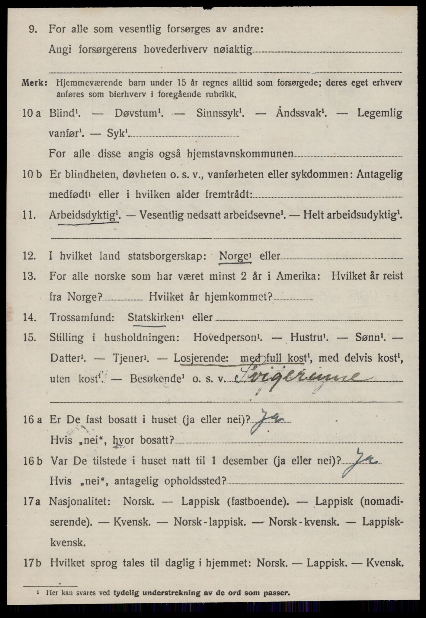 SAT, 1920 census for Nord-Frøya, 1920, p. 4556