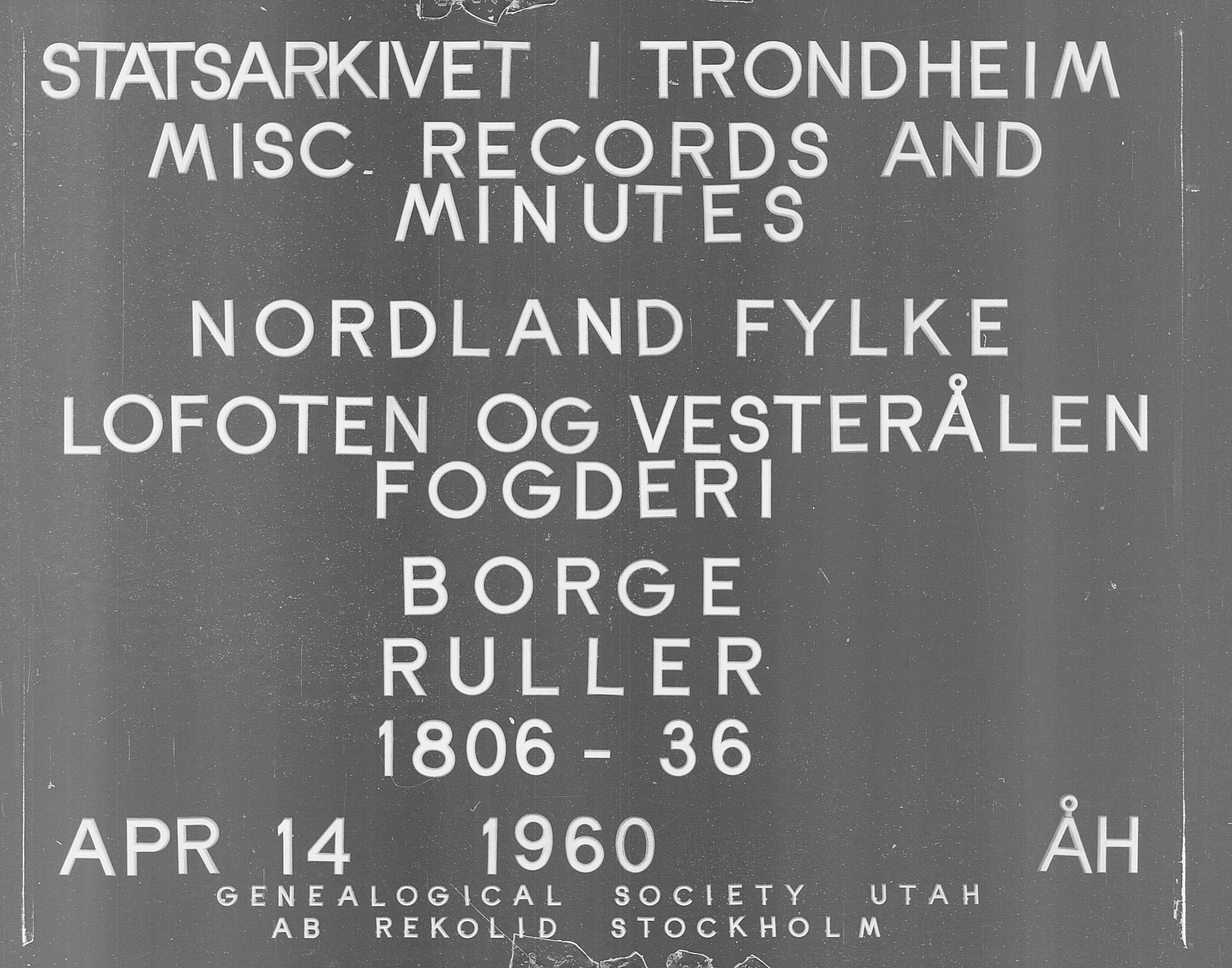 Fylkesmannen i Nordland, AV/SAT-A-0499/1.1/R/Ra/L0025: --, 1806-1836, p. 1