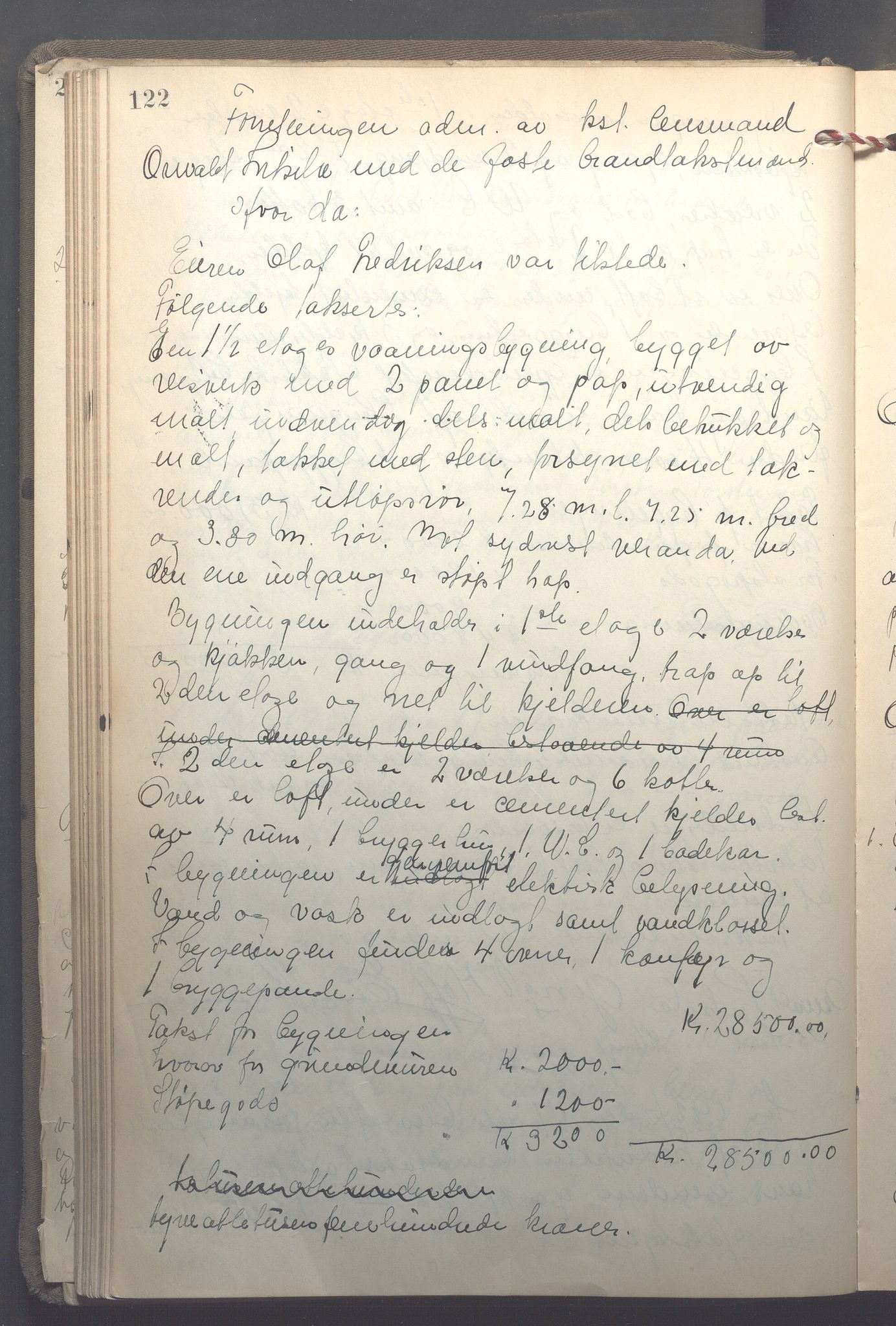 Lensmennene i Aker, OBA/A-10133/F/Fb/L0002: Branntakstprotokoll, 1922-1929, p. 122