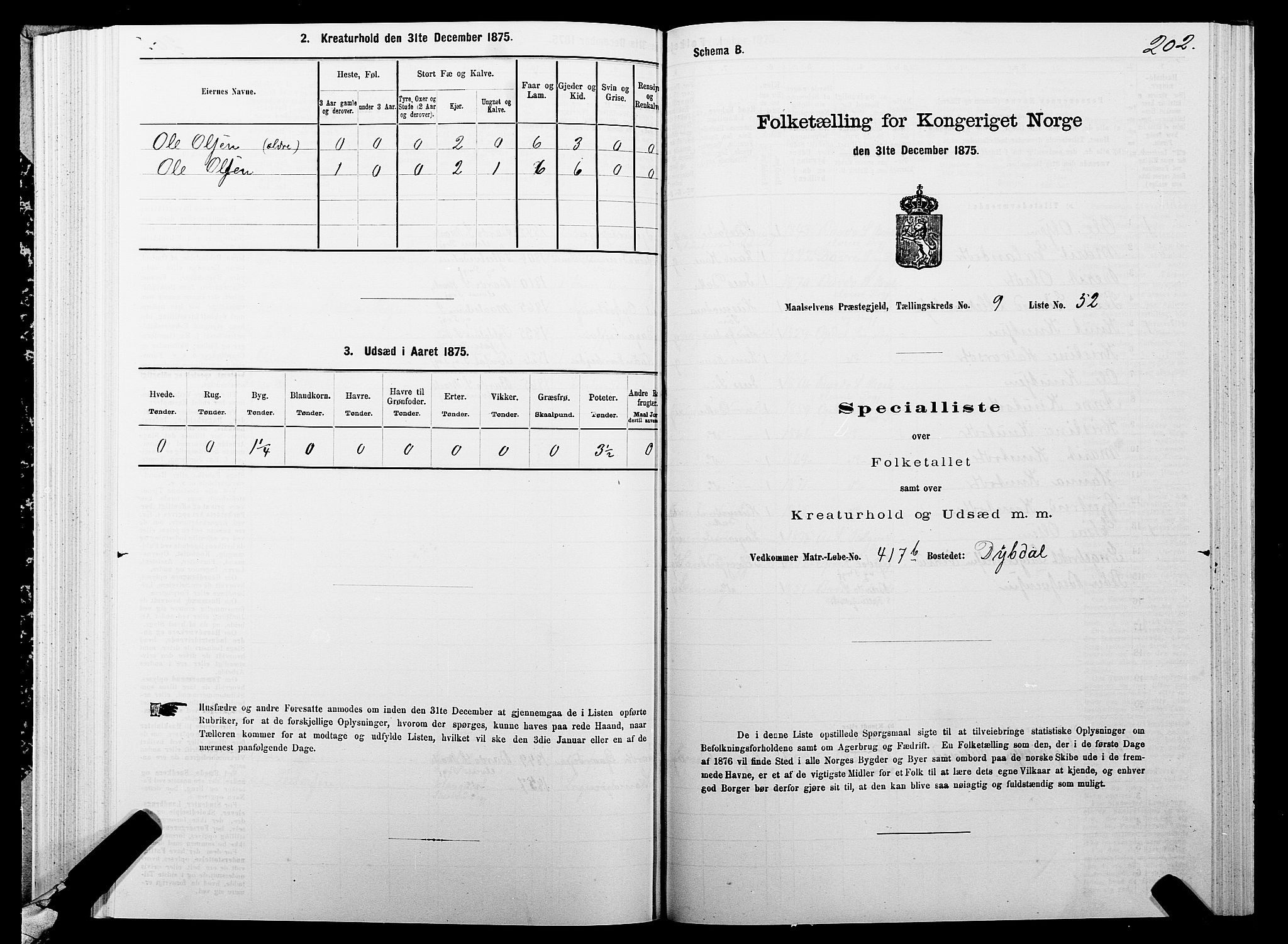 SATØ, 1875 census for 1924P Målselv, 1875, p. 4202