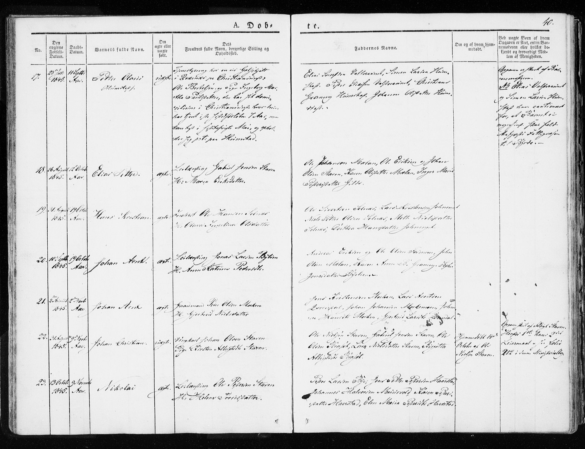 Ministerialprotokoller, klokkerbøker og fødselsregistre - Sør-Trøndelag, SAT/A-1456/655/L0676: Parish register (official) no. 655A05, 1830-1847, p. 40