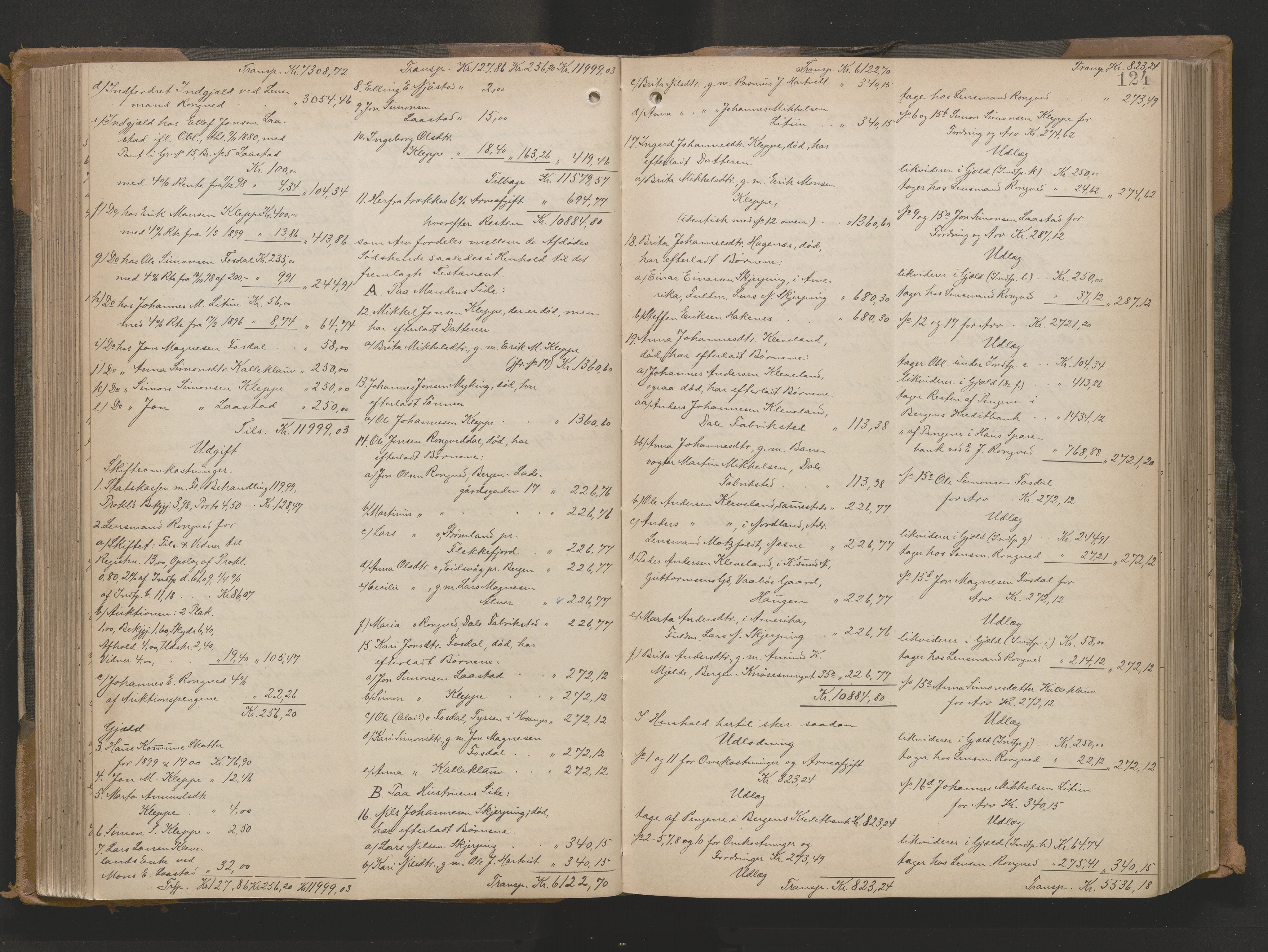 Nordhordland sorenskrivar, AV/SAB-A-2901/1/H/Hd/Hda/L0012: Skifteutlodningsprotokollar, 1897-1906, p. 124