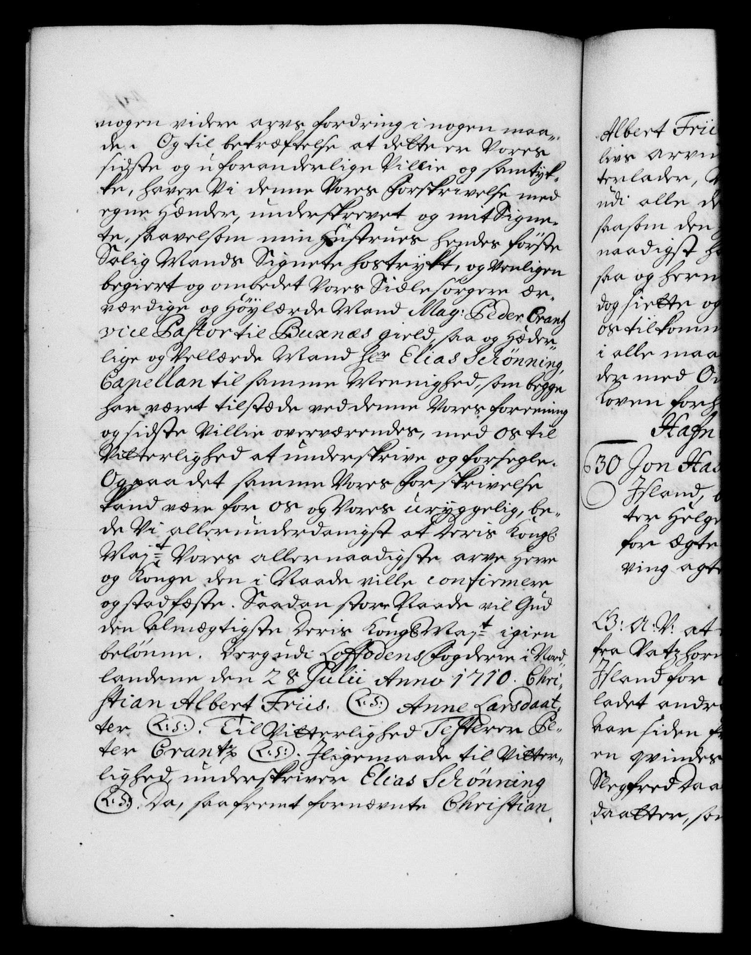 Danske Kanselli 1572-1799, AV/RA-EA-3023/F/Fc/Fca/Fcaa/L0020: Norske registre, 1708-1711, p. 494b