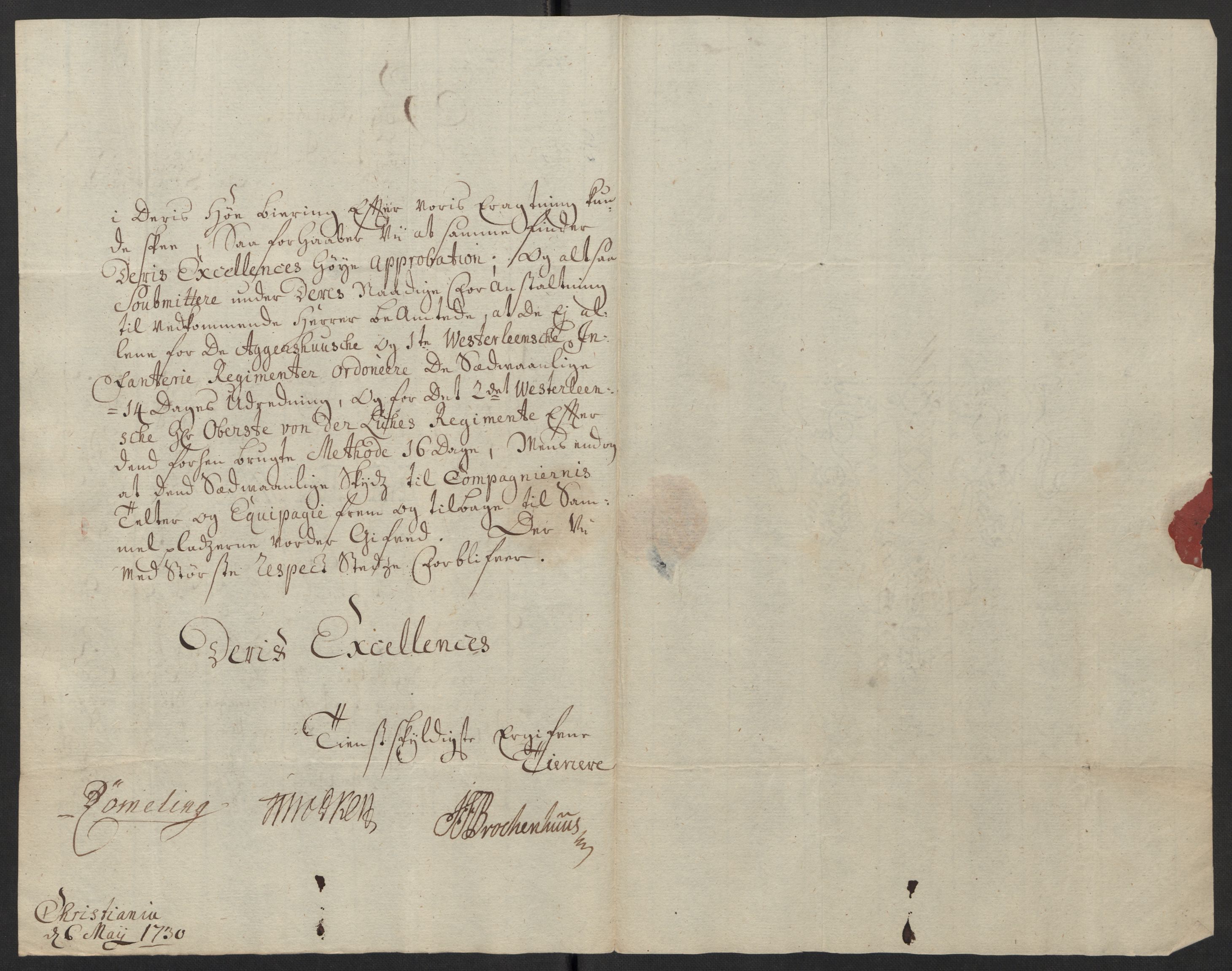 Stattholderembetet 1572-1771, AV/RA-EA-2870/Ef/L0106: Brev fra embetsmenn og andre, 1730-1732, p. 36