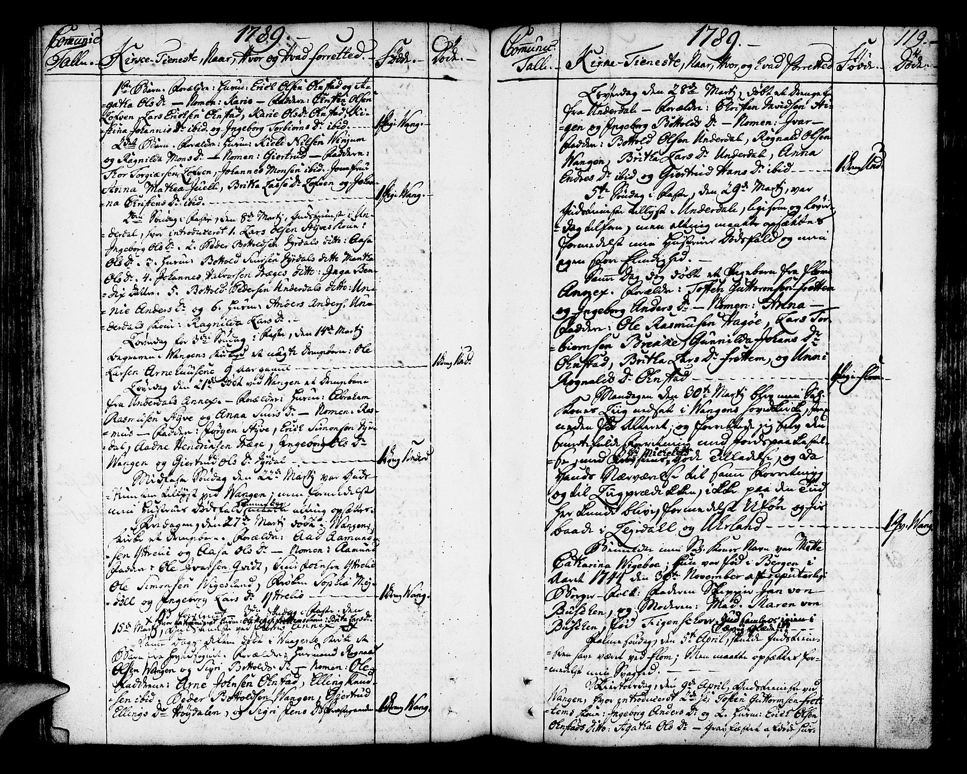 Aurland sokneprestembete, AV/SAB-A-99937/H/Ha/Haa/L0004: Parish register (official) no. A 4, 1756-1801, p. 119