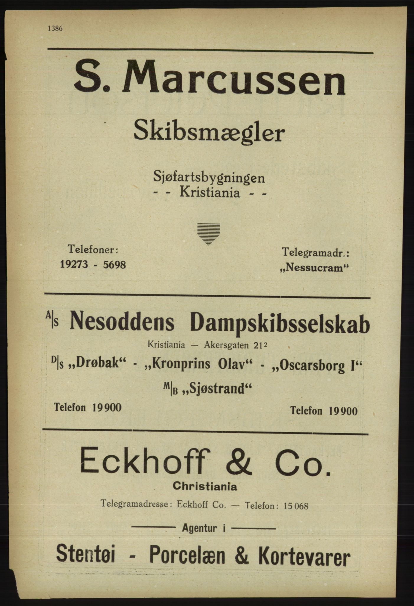 Kristiania/Oslo adressebok, PUBL/-, 1918, p. 1539